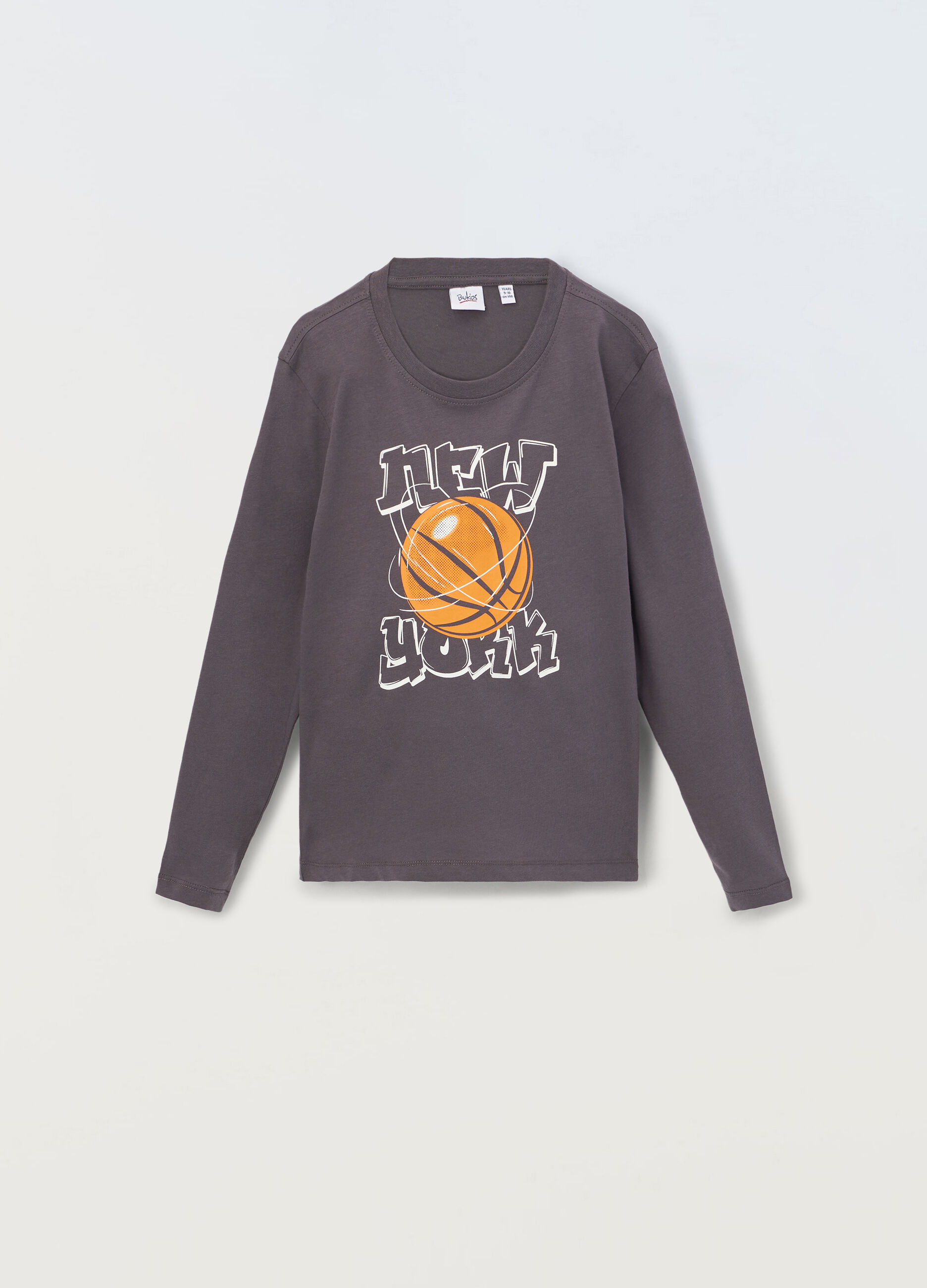 T-shirt a maniche lunghe in puro cotone ragazzo_0