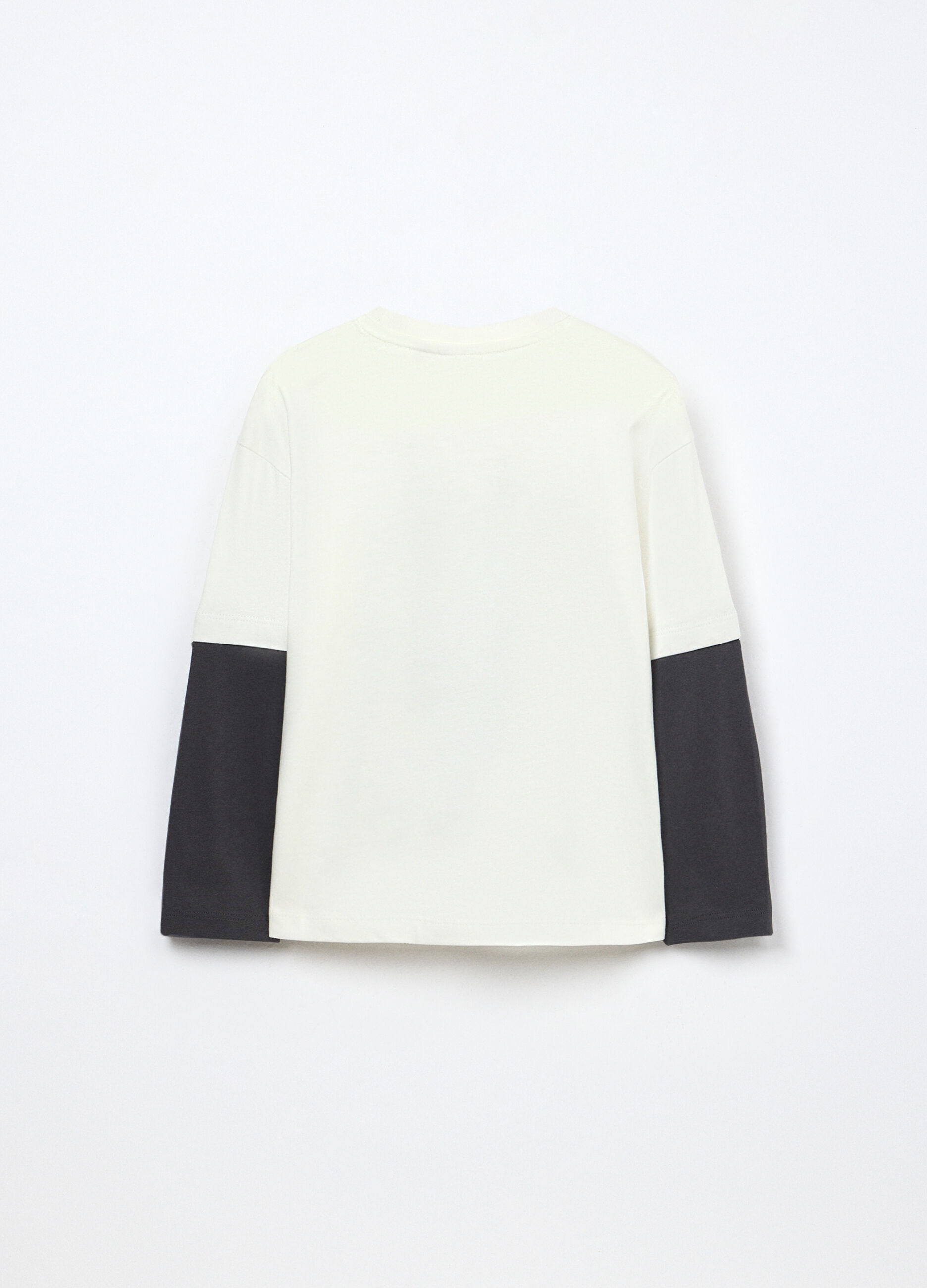 T-shirt a maniche lunghe in puro cotone bambino_1