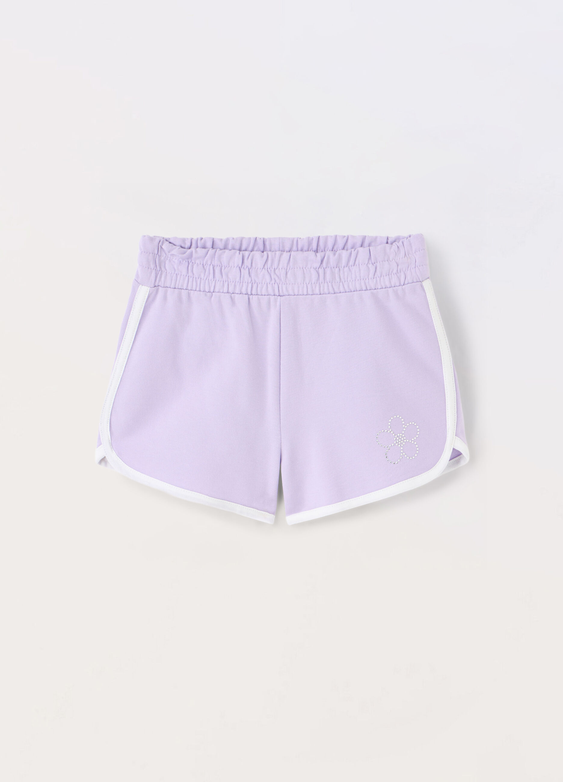 Shorts in french terry di puro cotone bambina_0