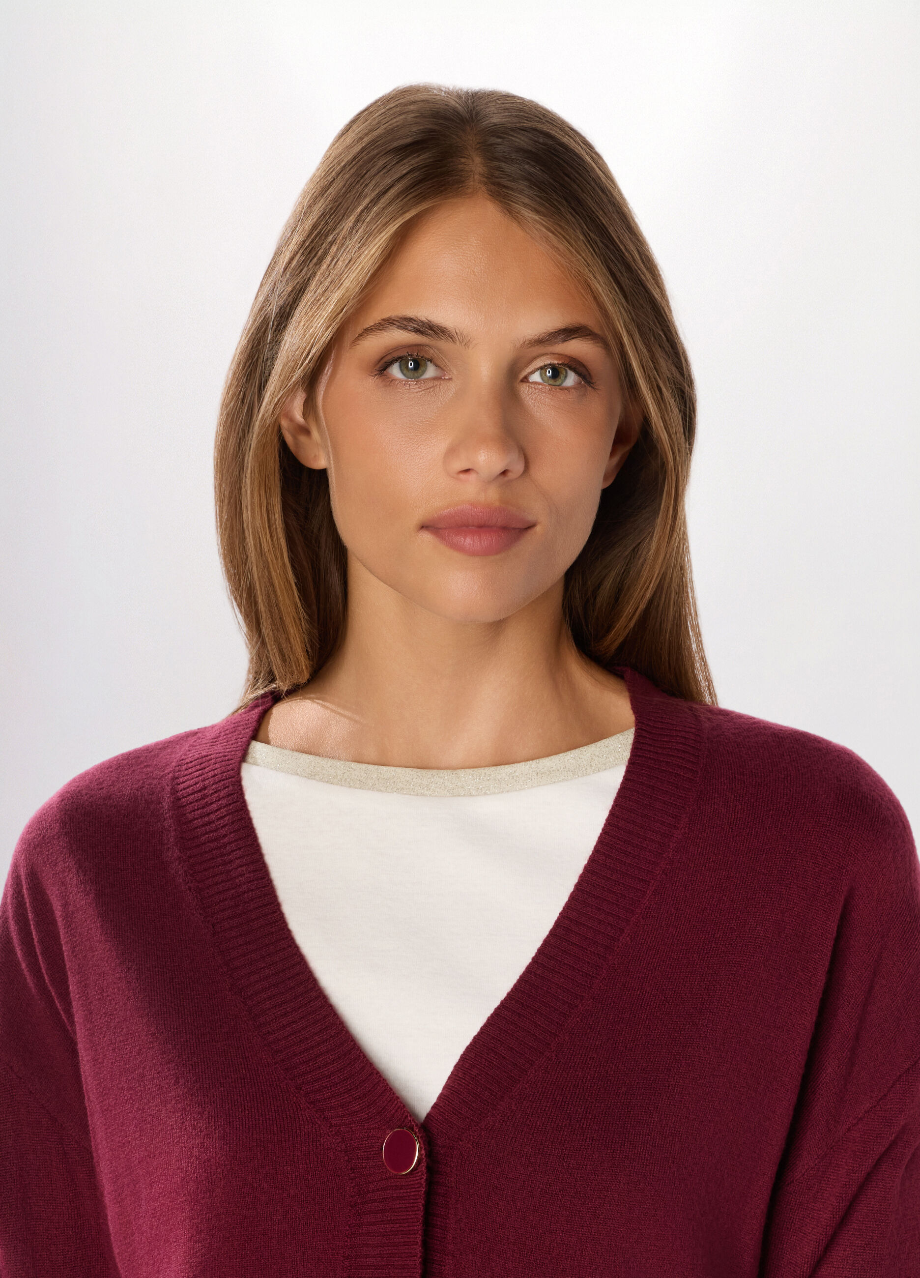 Cardigan con scollo a V donna_2