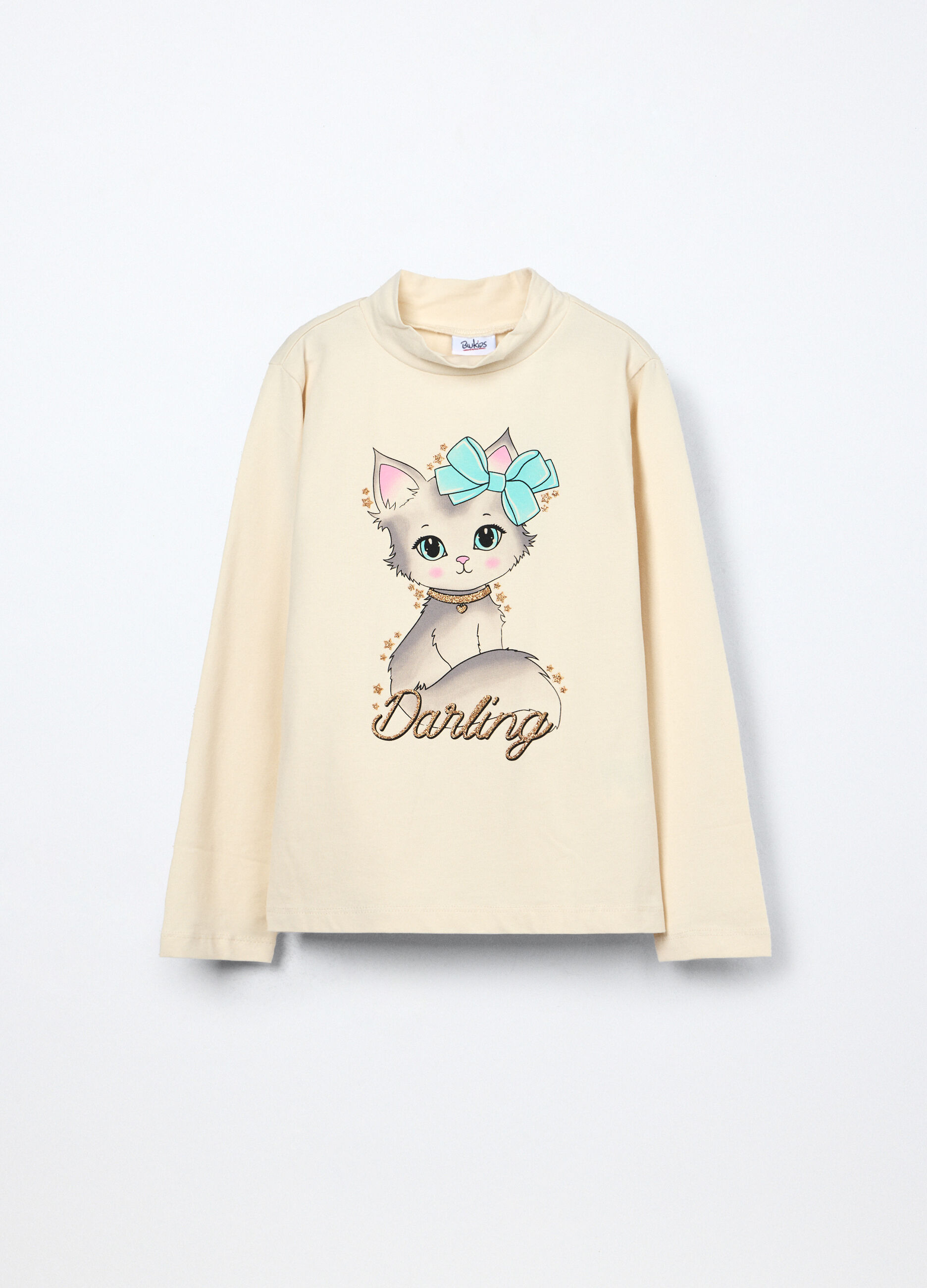 Lupetto in jersey di cotone stretch bambina_0