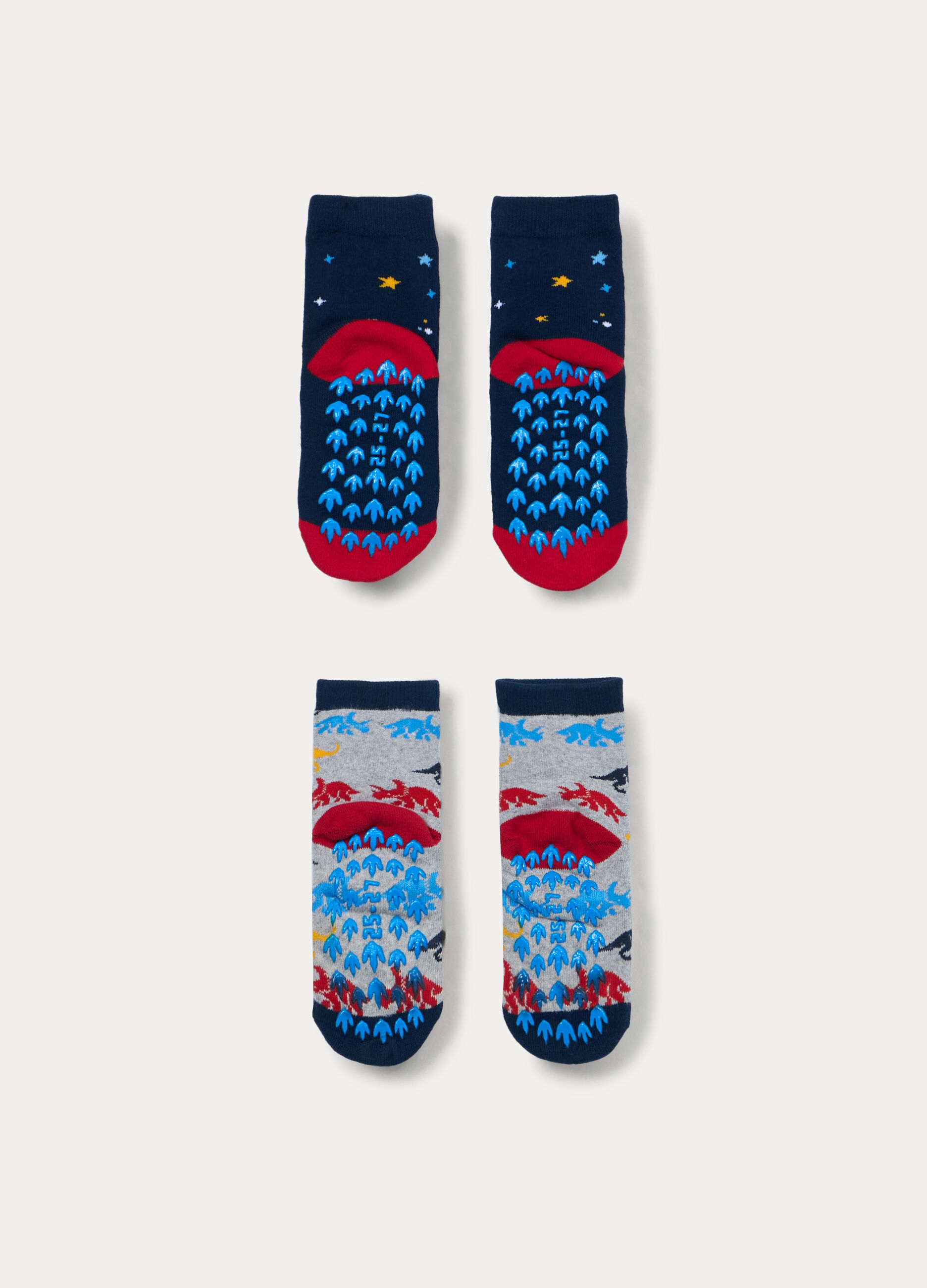 Pack 2 calze antiscivolo in spugna misto cotone stretch _1