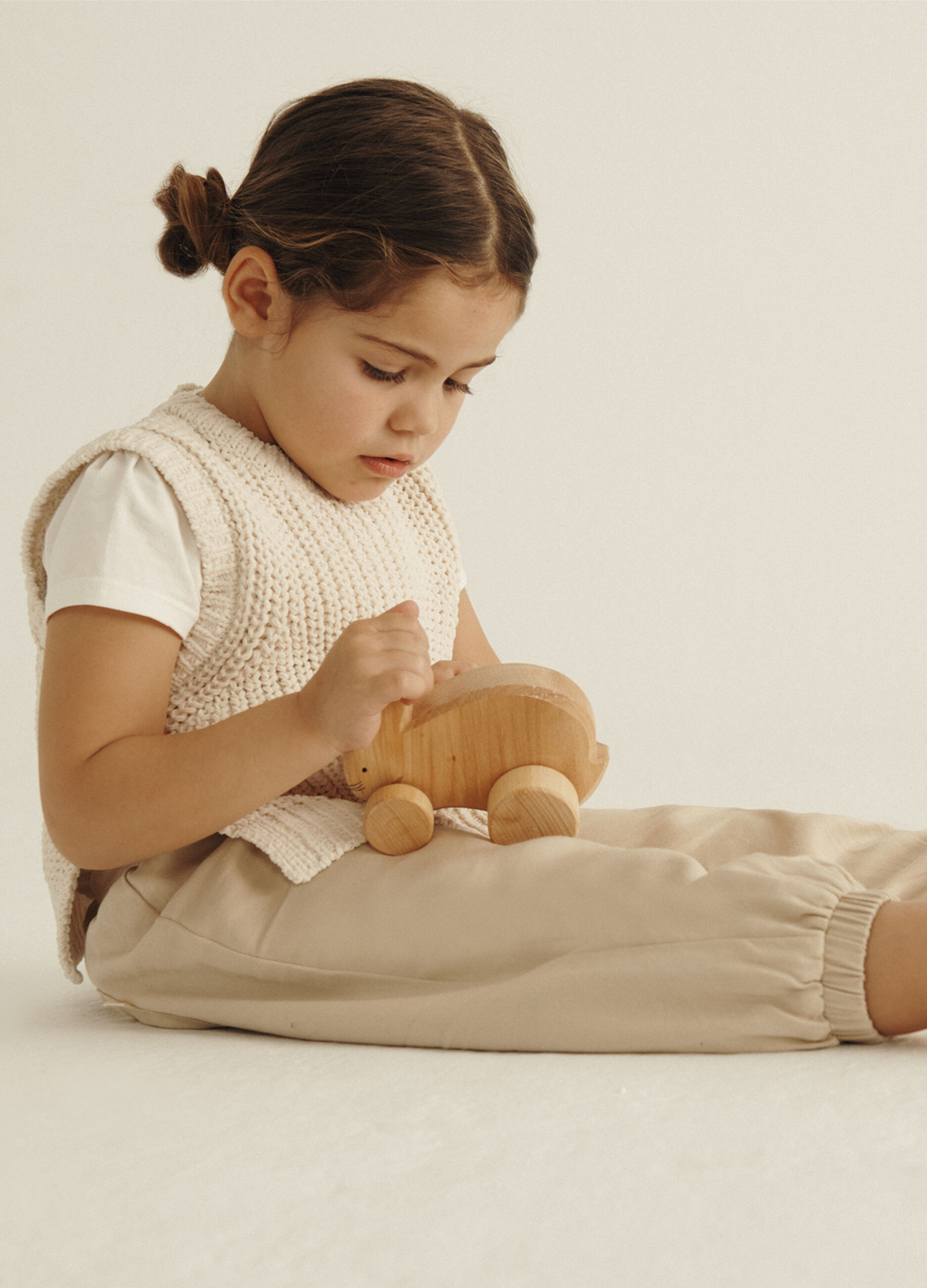 Pantaloni in twill di pura viscosa IANA neonata_0