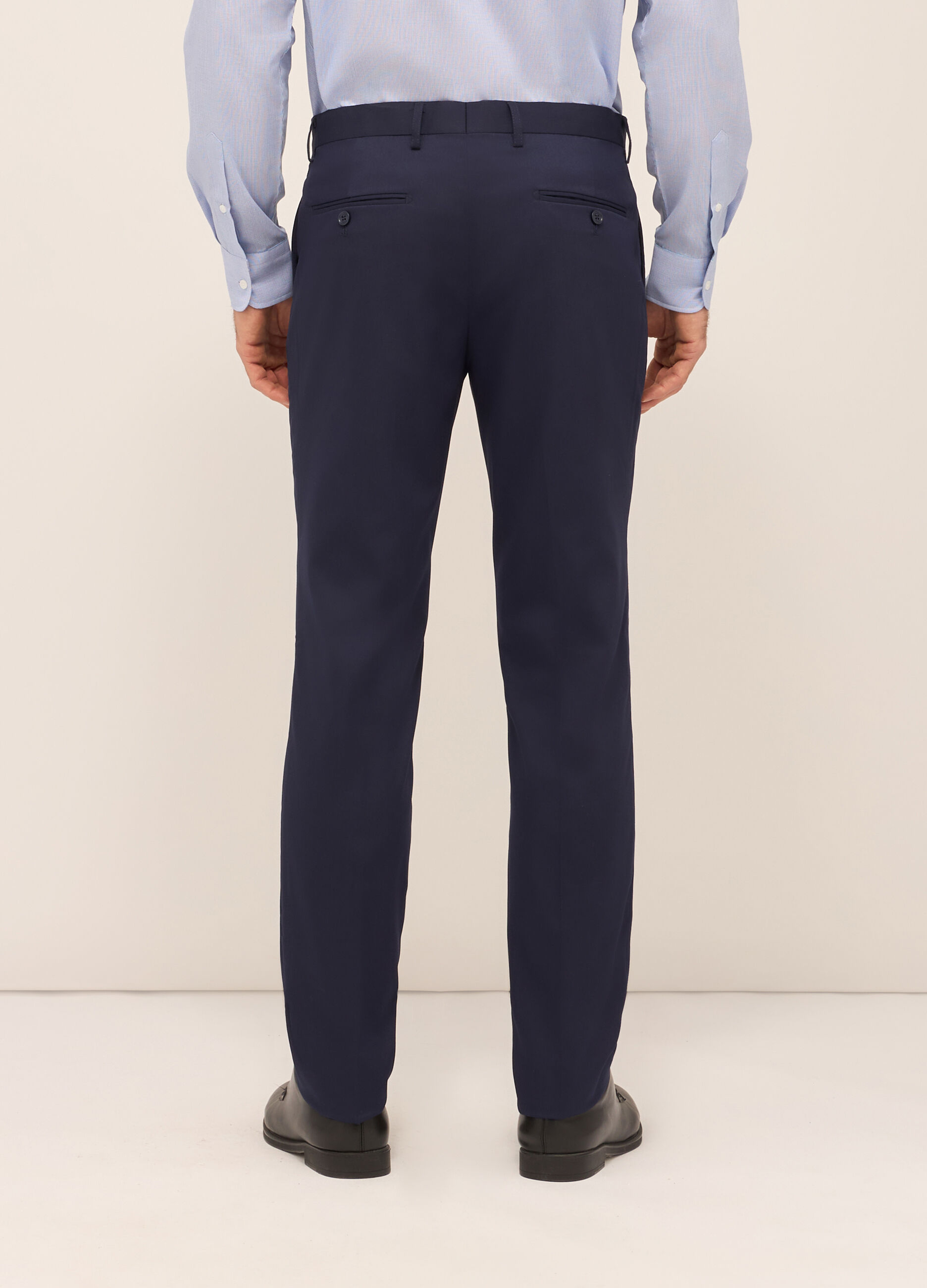 Pantaloni classici in tessuto stretch uomo_1