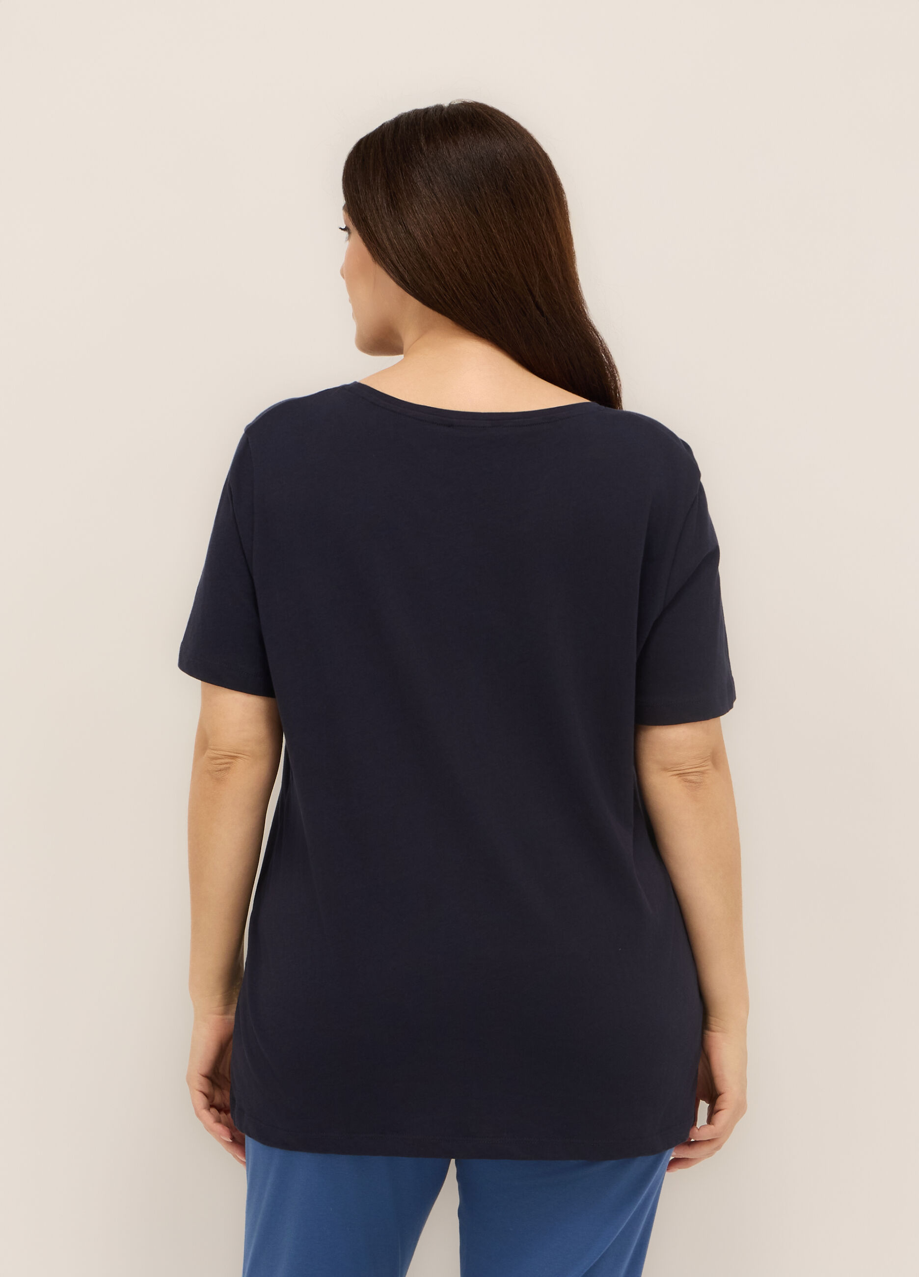 T-shirt in jersey di puro cotone donna curvy_1