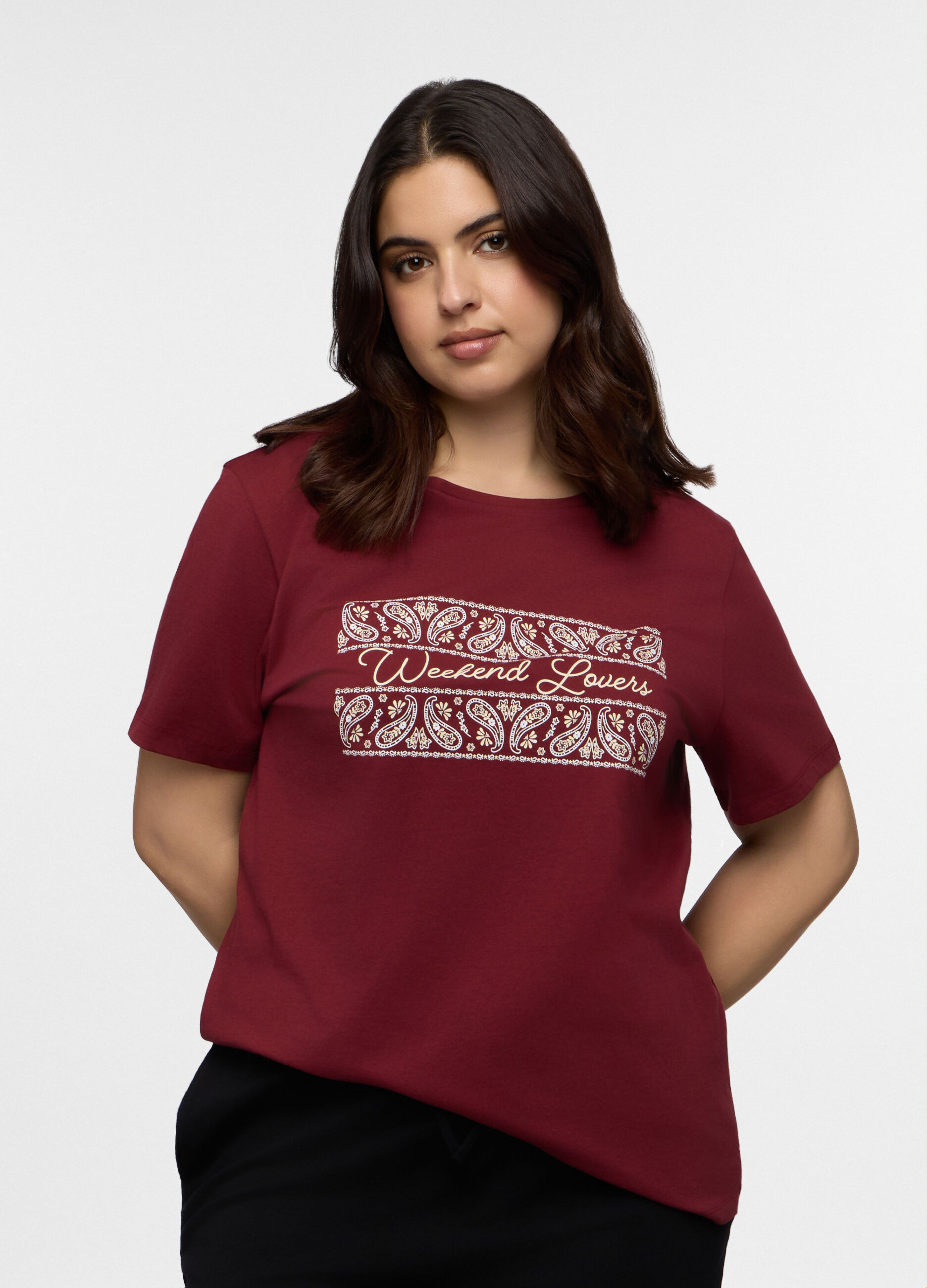 T-shirt girocollo donna curvy_0