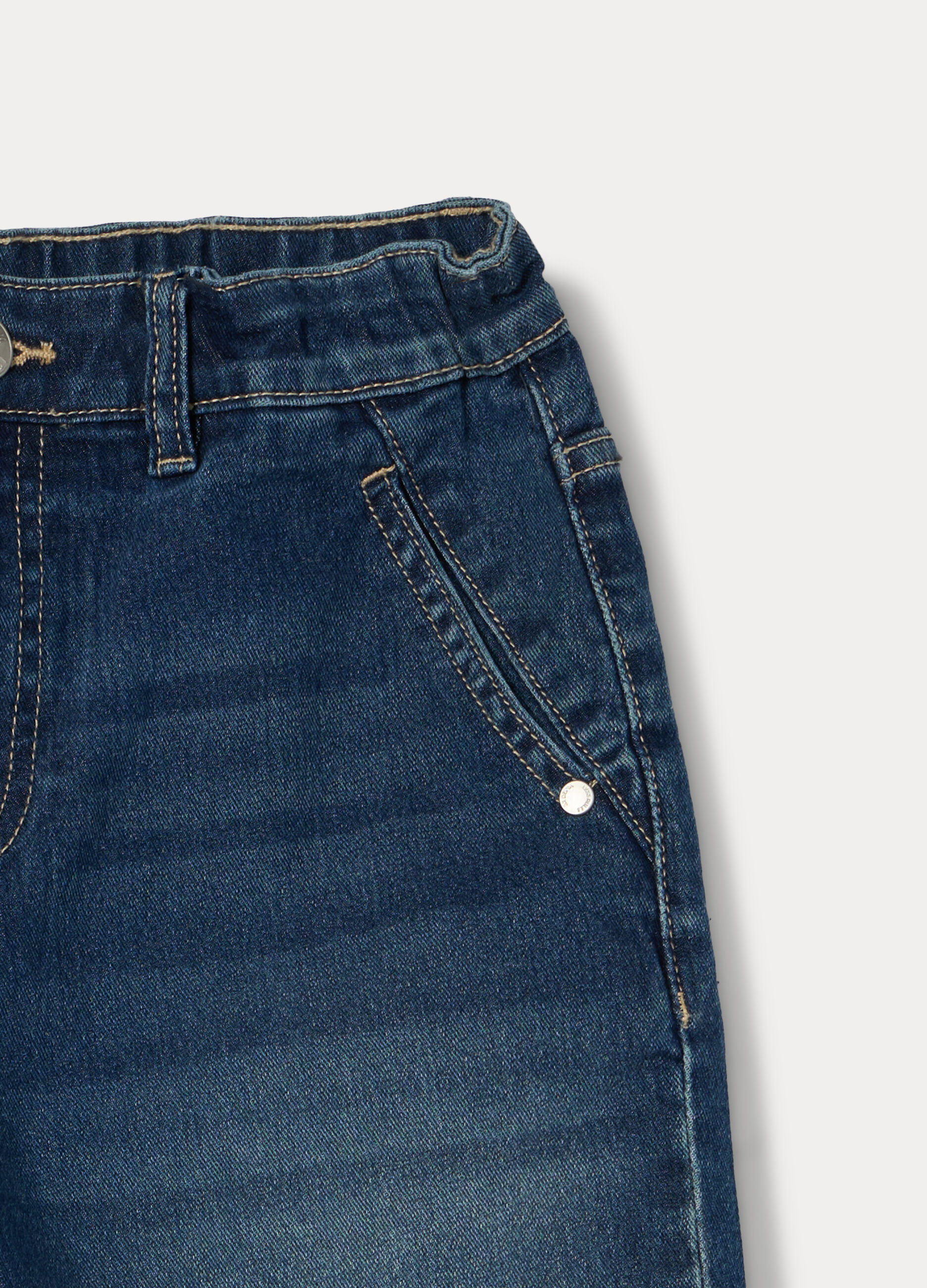 Pantaloni in denim di misto cotone ragazzo_2