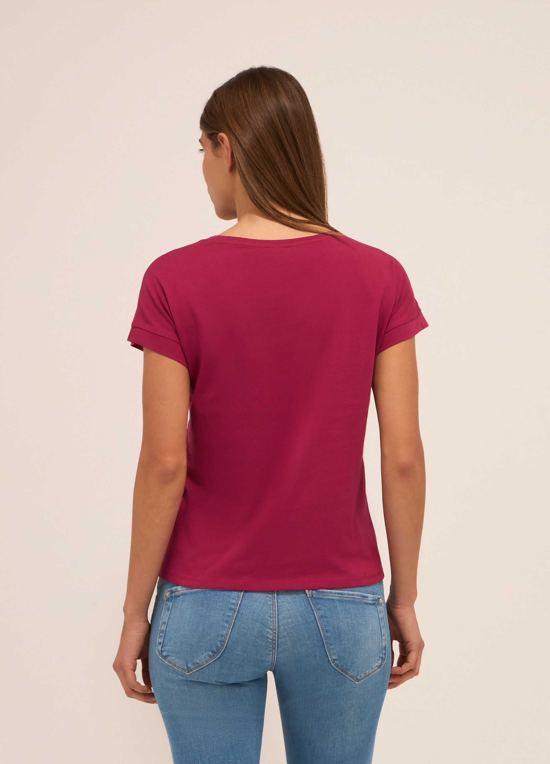 T-shirt in puro cotone donna_1