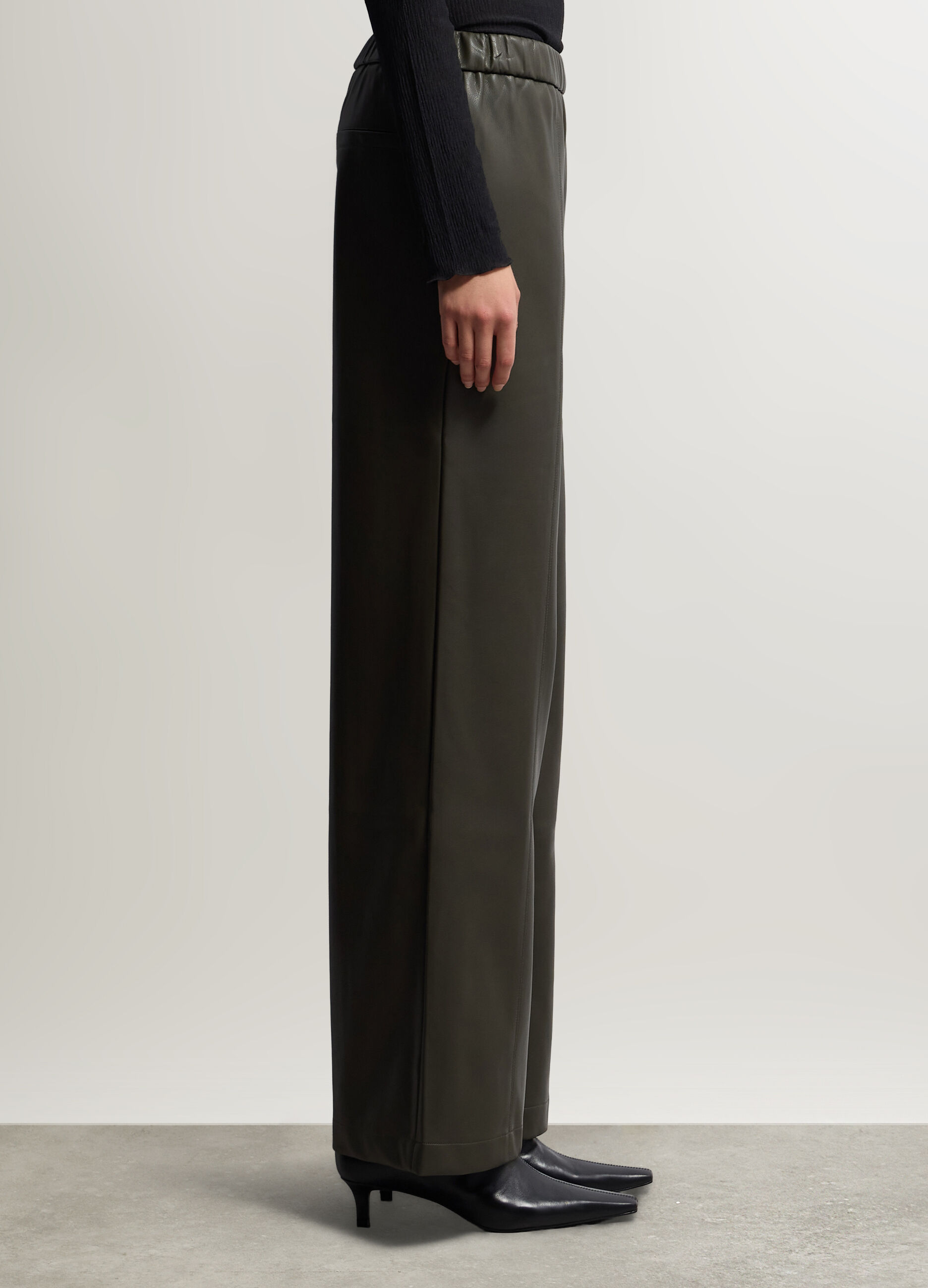 Pantaloni Straight Fit in eco pelle donna_1