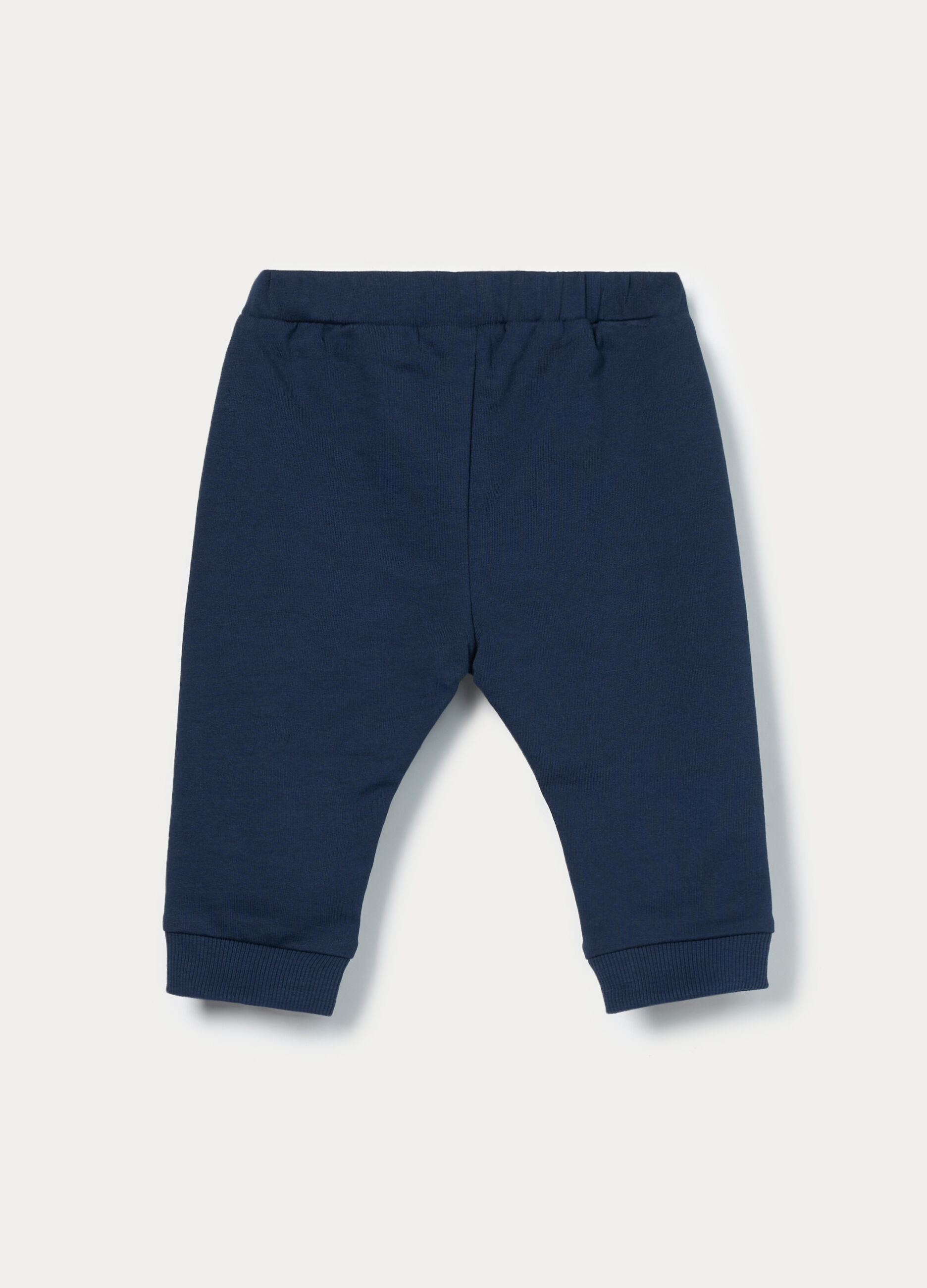Jogger in french terry di puro cotone neonato_1