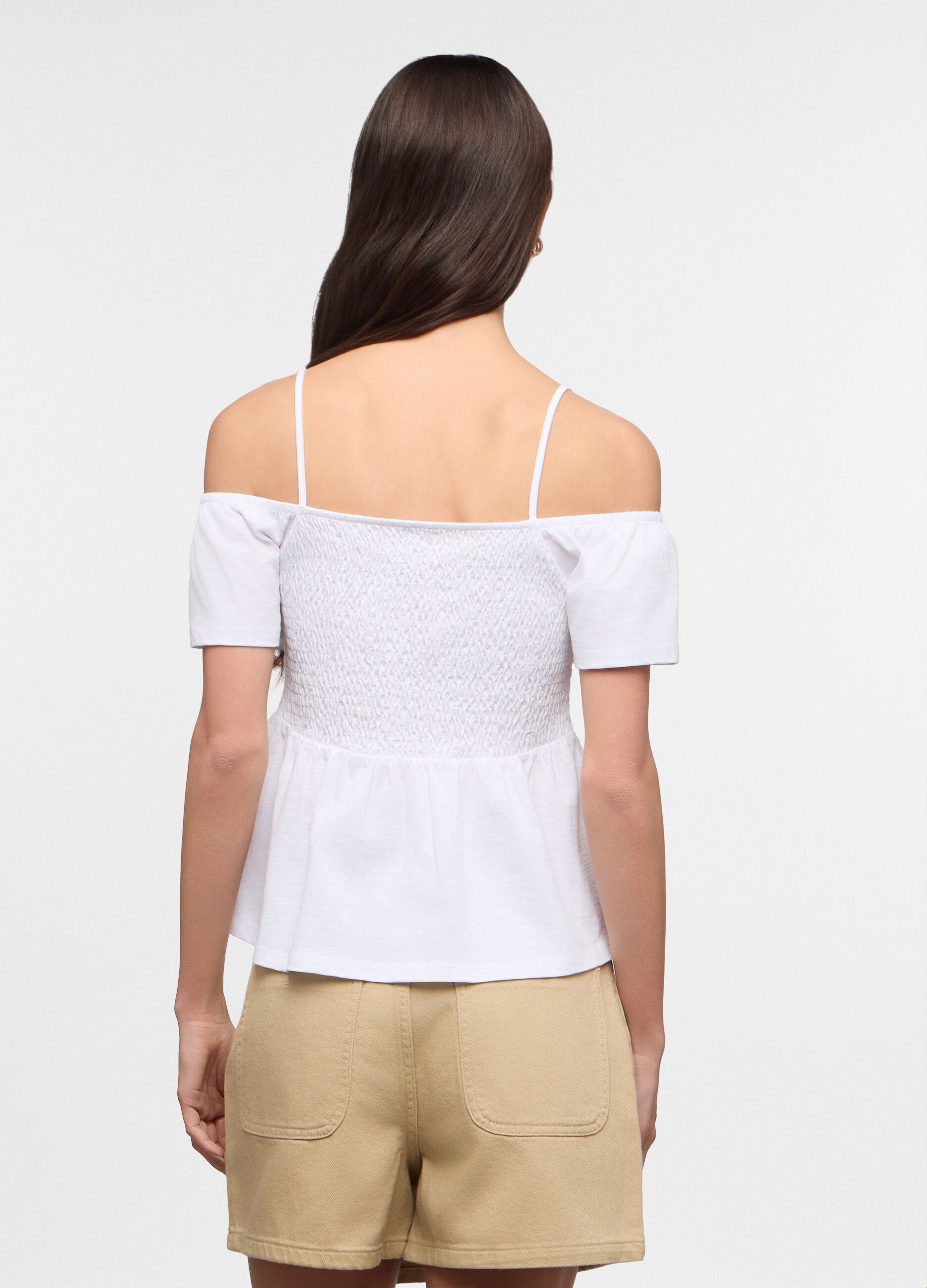 T-shirt fitted con scollo dritto donna_1