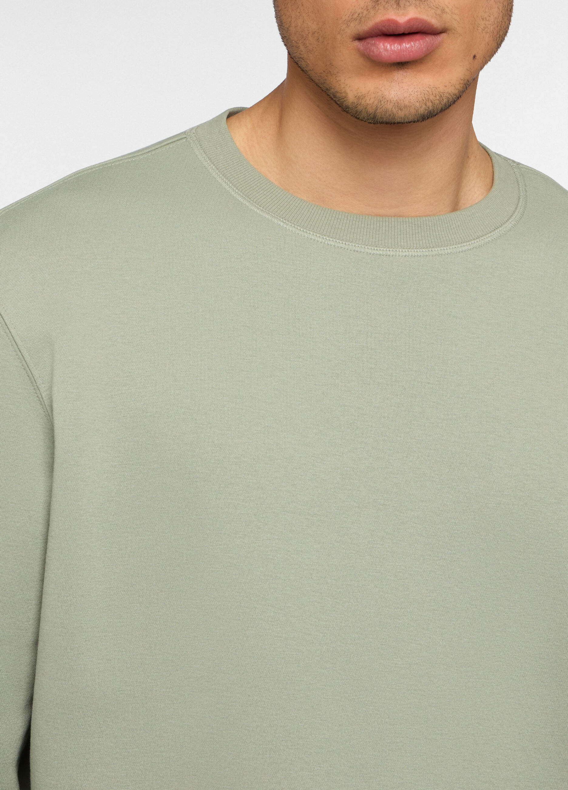 Felpa girocollo in misto cotone uomo_2