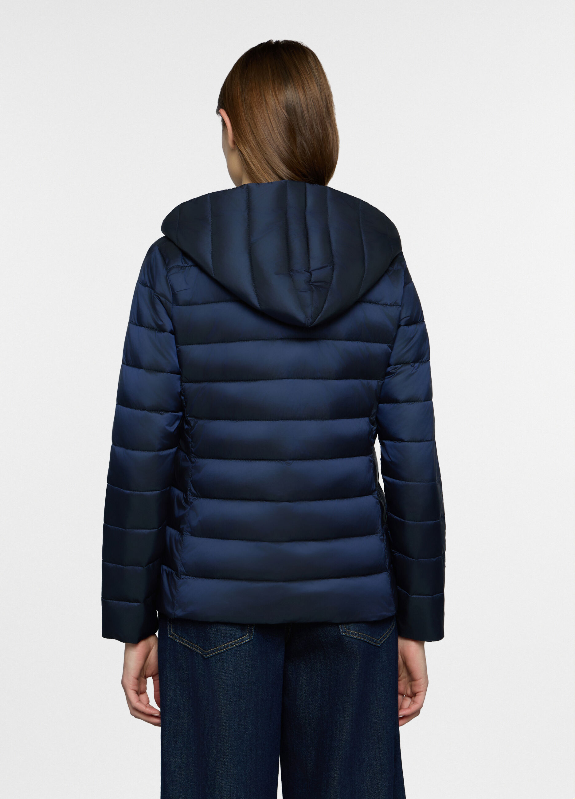 Giubbino imbottito doppiopetto con Cappuccio donna_1