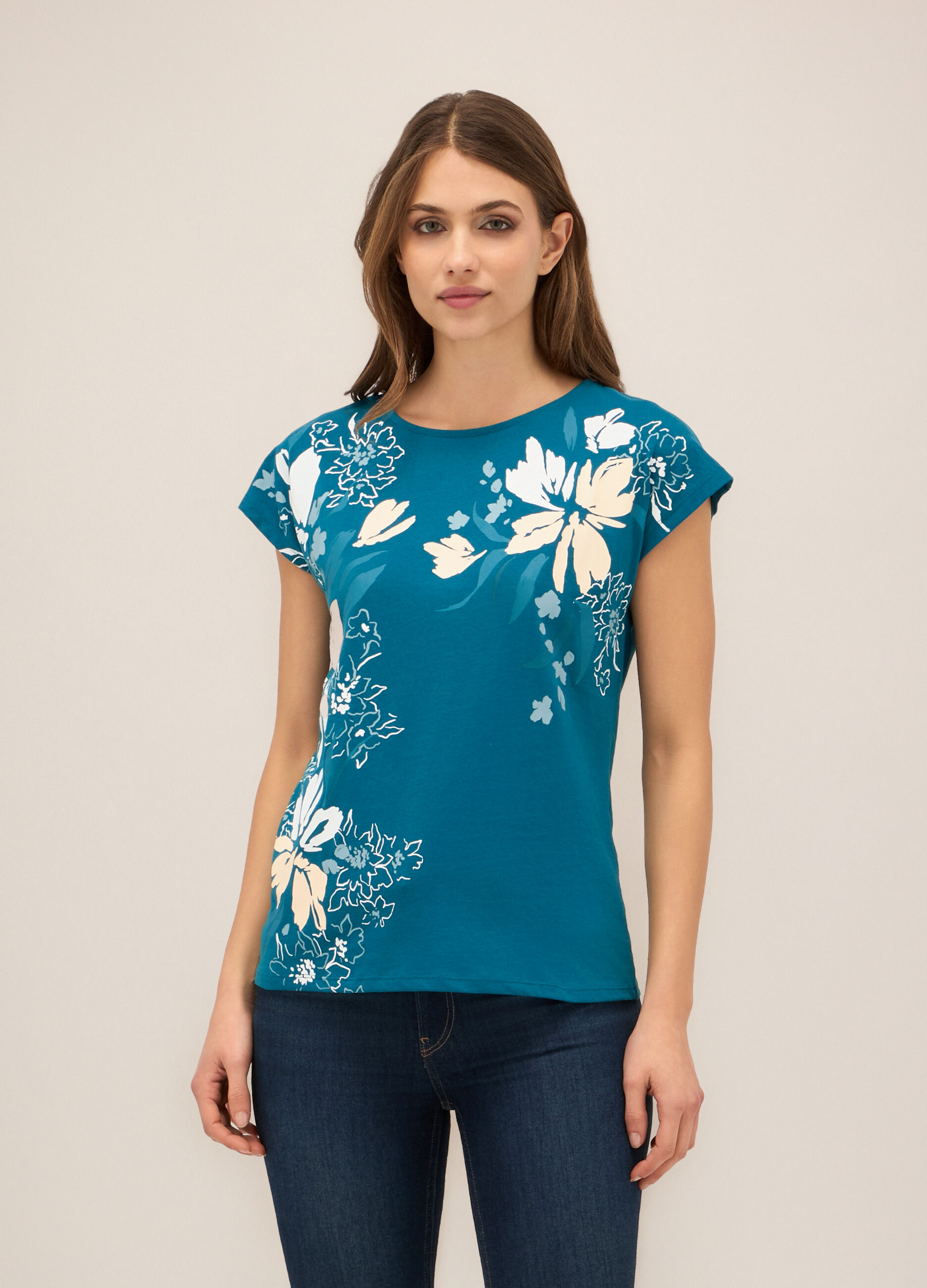 T-shirt in puro cotone donna_0