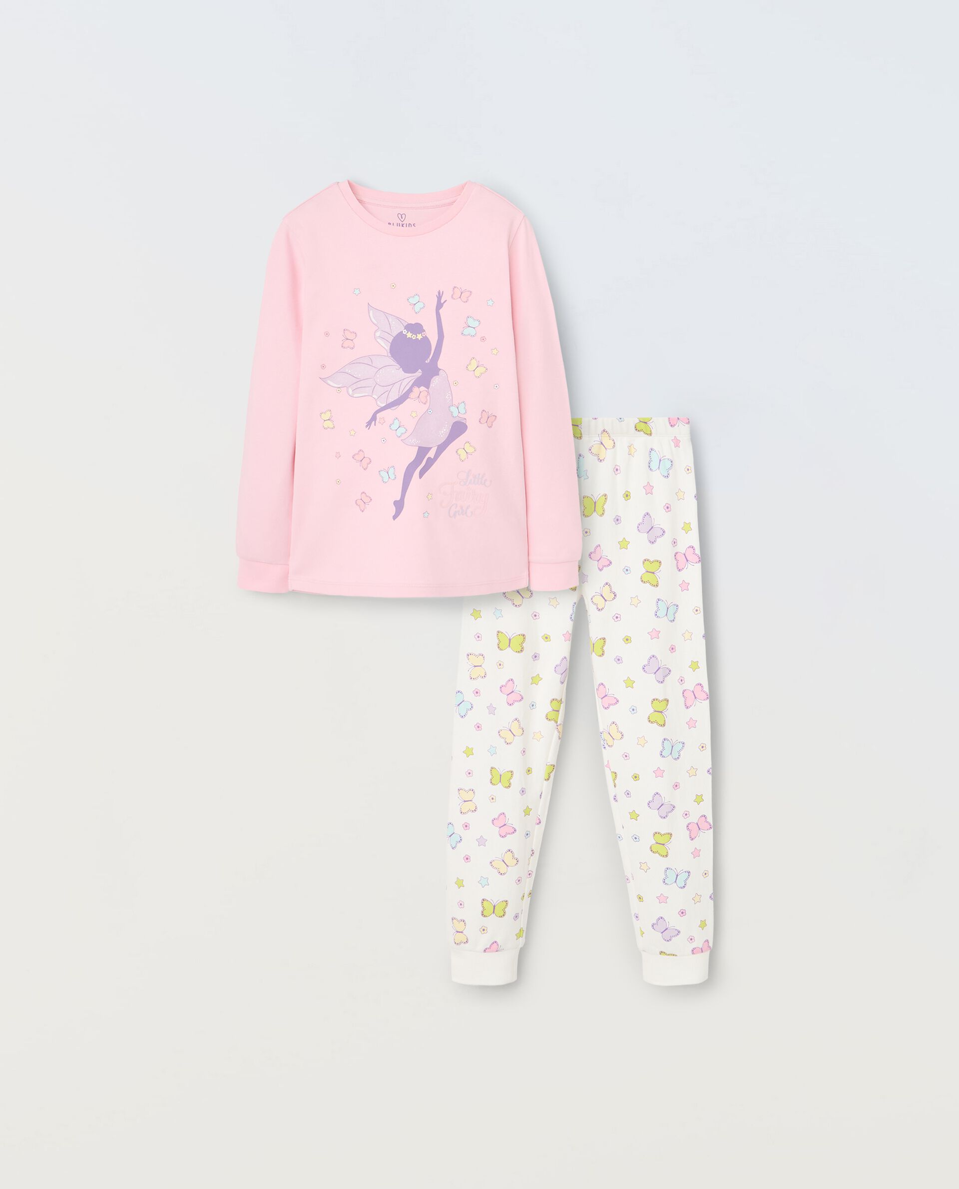 Pigiama lungo in puro cotone bambina_0