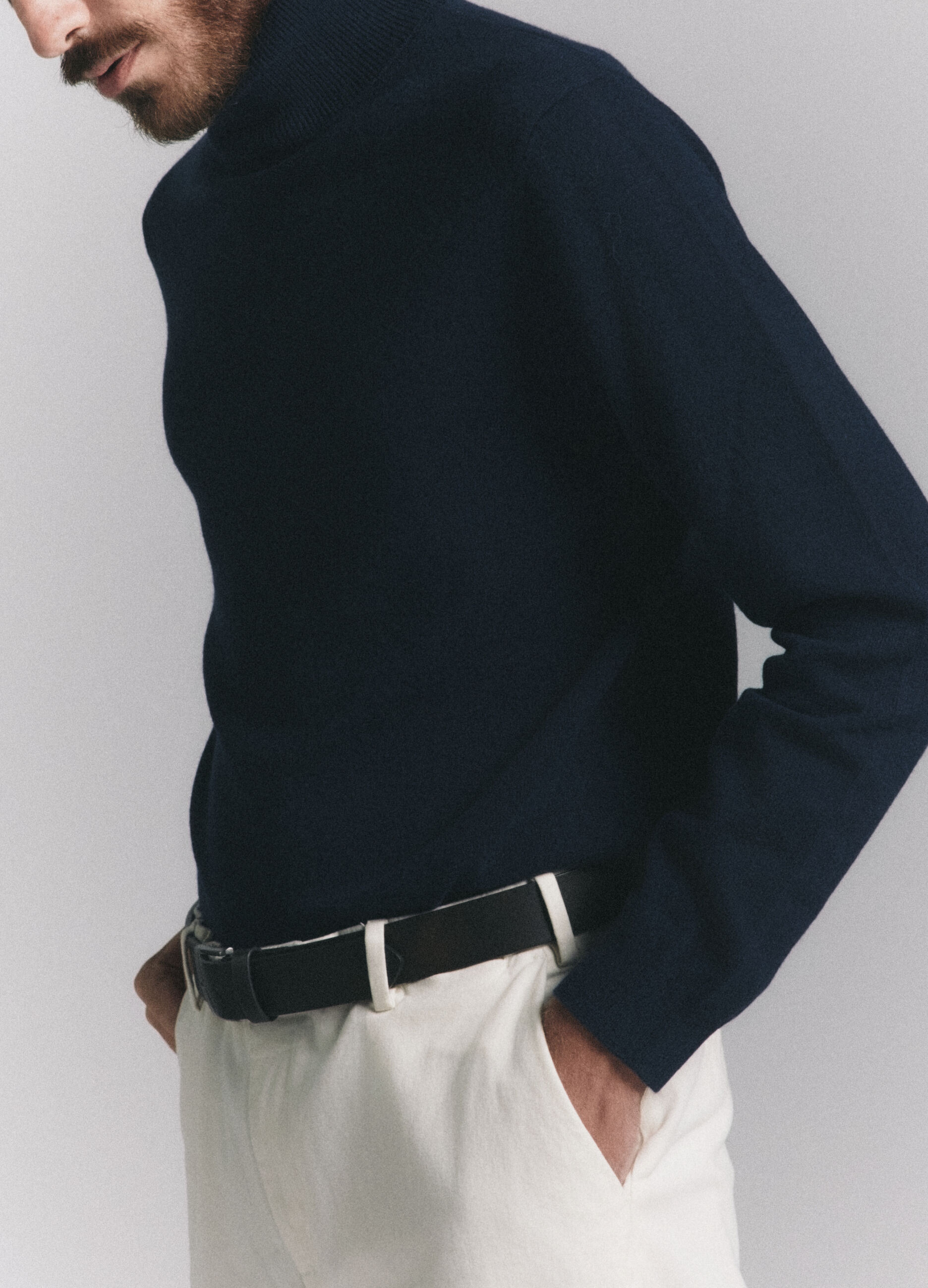 Maglione a collo alto in lambswool uomo_1