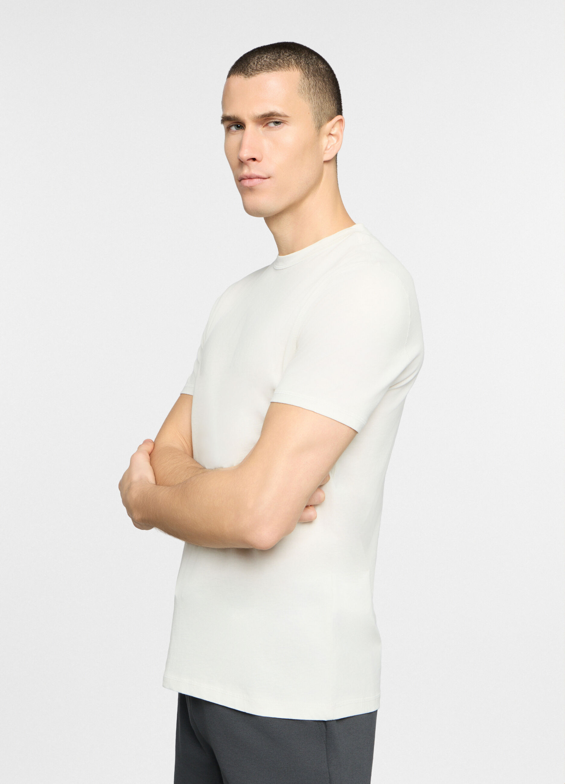 T-shirt girocollo in jersey di cotone uomo_0