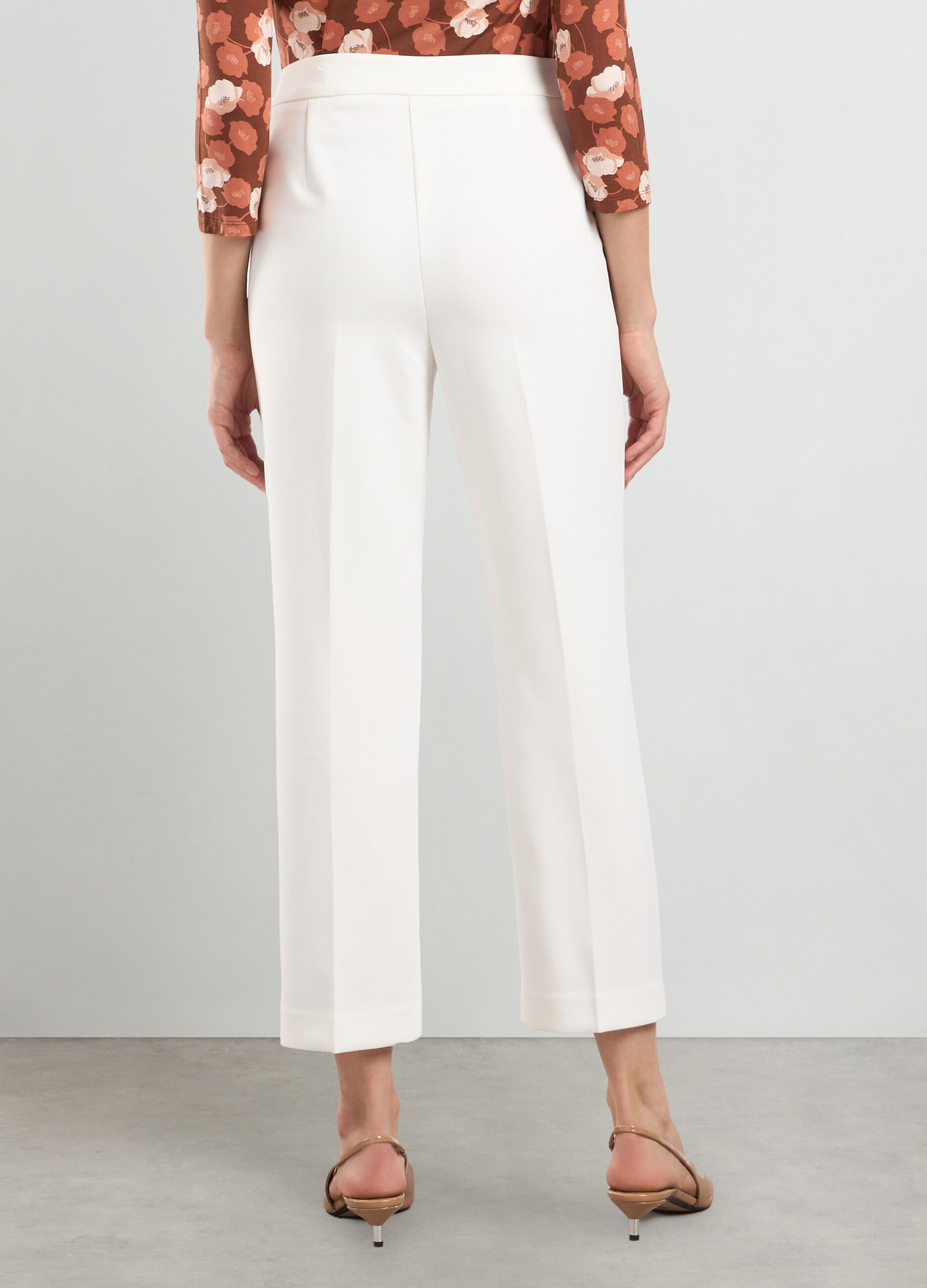 Pantaloni in misto viscosa stretch donna_1