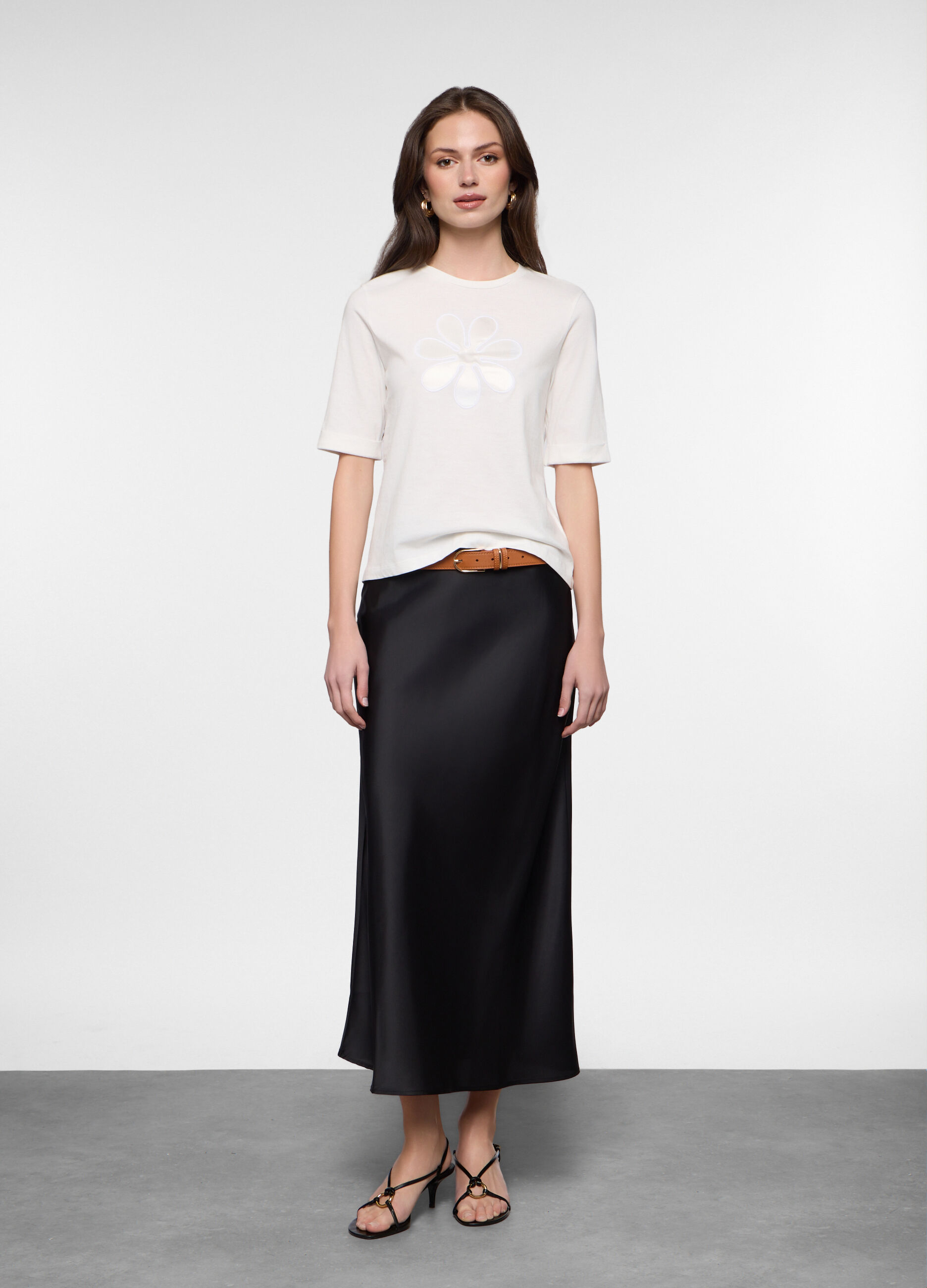 Gonna lunga satin donna_0
