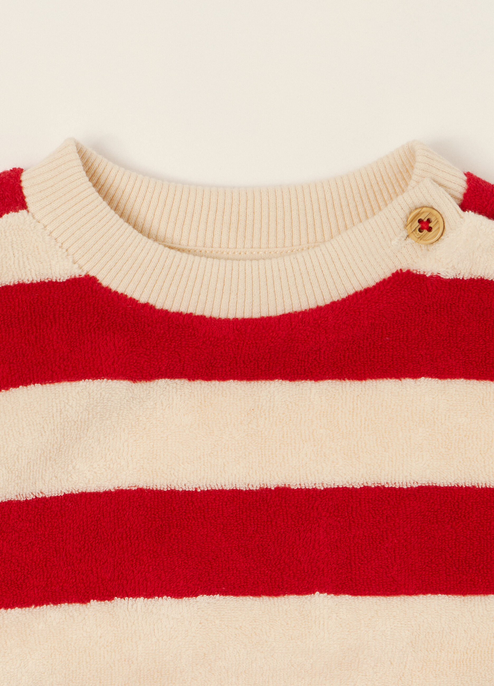 Maglia a righe rosse in cotone organico_2