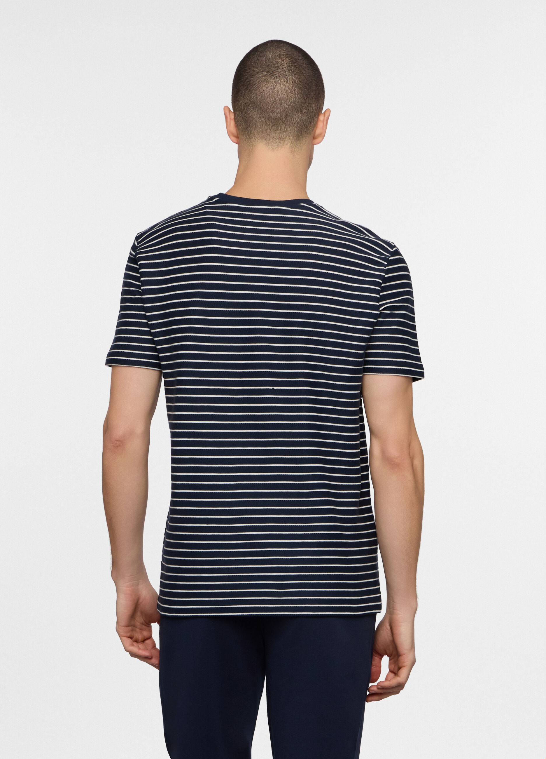 T-shirt in cotone a righe uomo_1