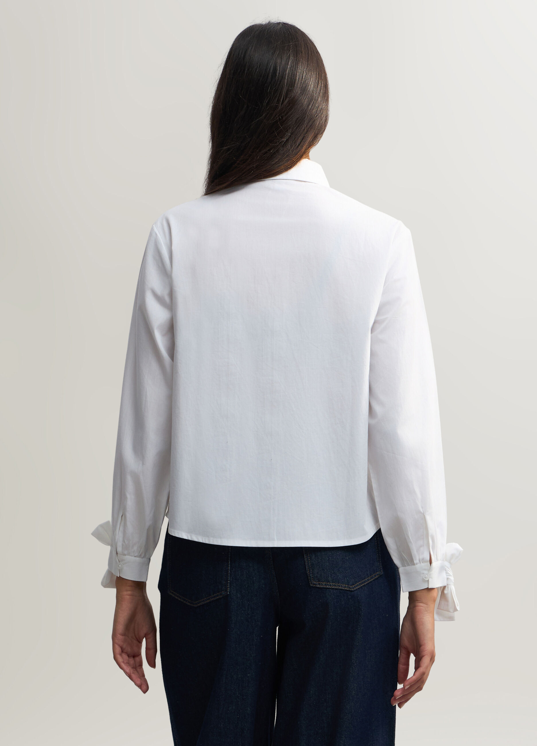Camicia Fit Regular in popeline di puro cotone donna_1
