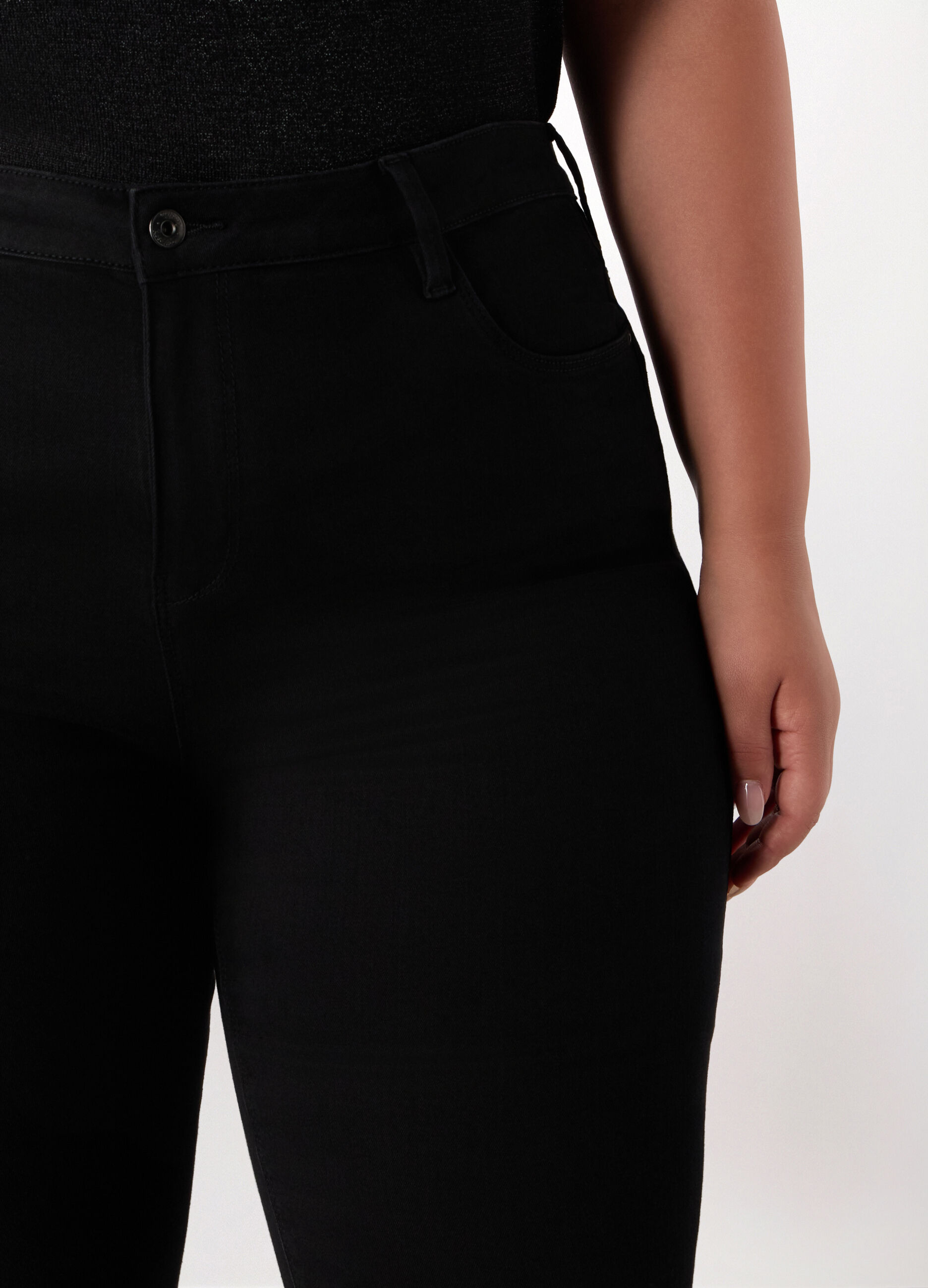 Jeans skinny fit in denim stretch donna curvy_2