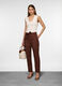 Pantaloni regular fit in popeline di puro cotone donna_0