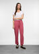Jogger regular fit in jersey di cotone stretch donna_0