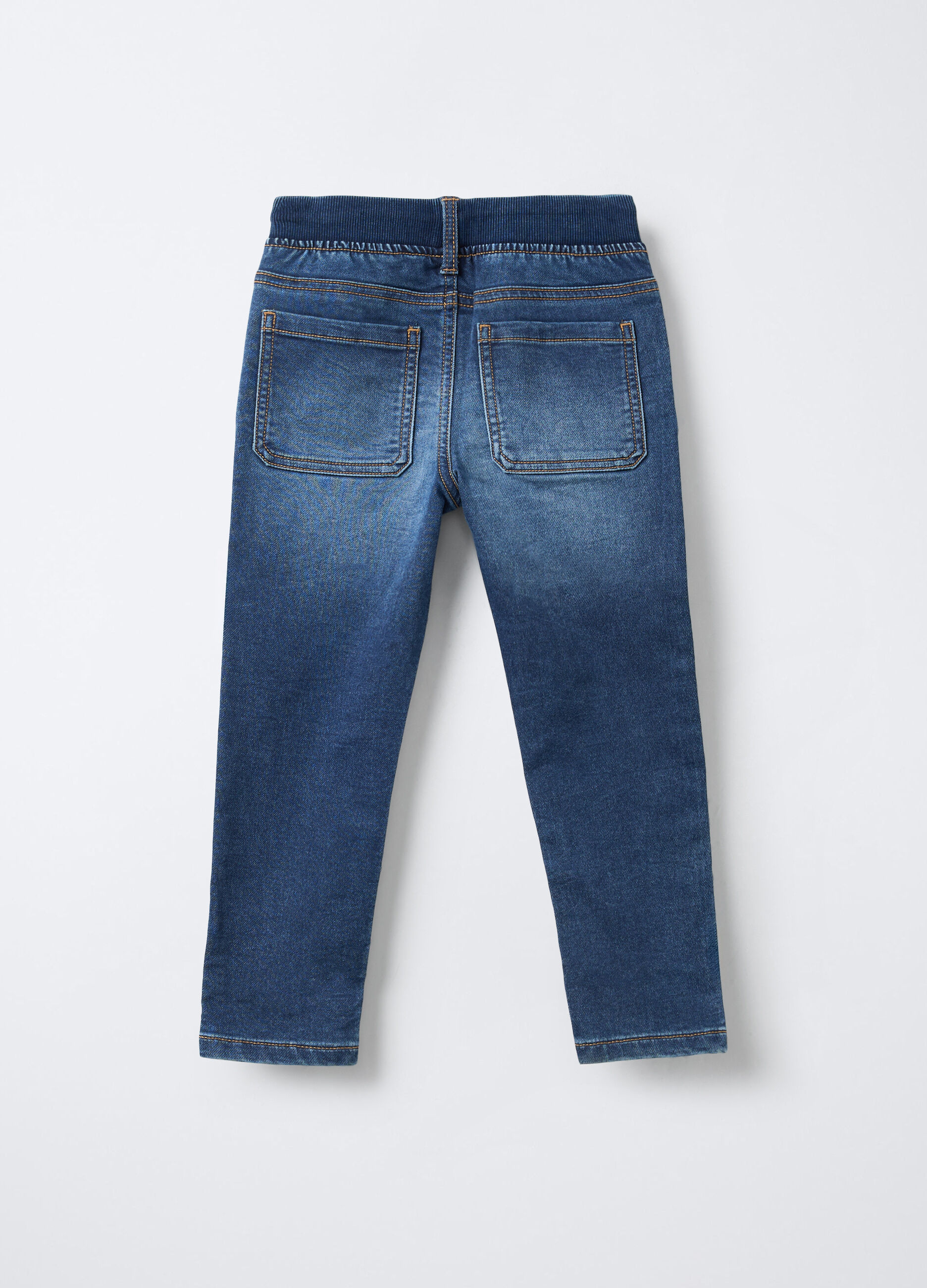Jogger in denim misto cotone Straight Fit bambino_1