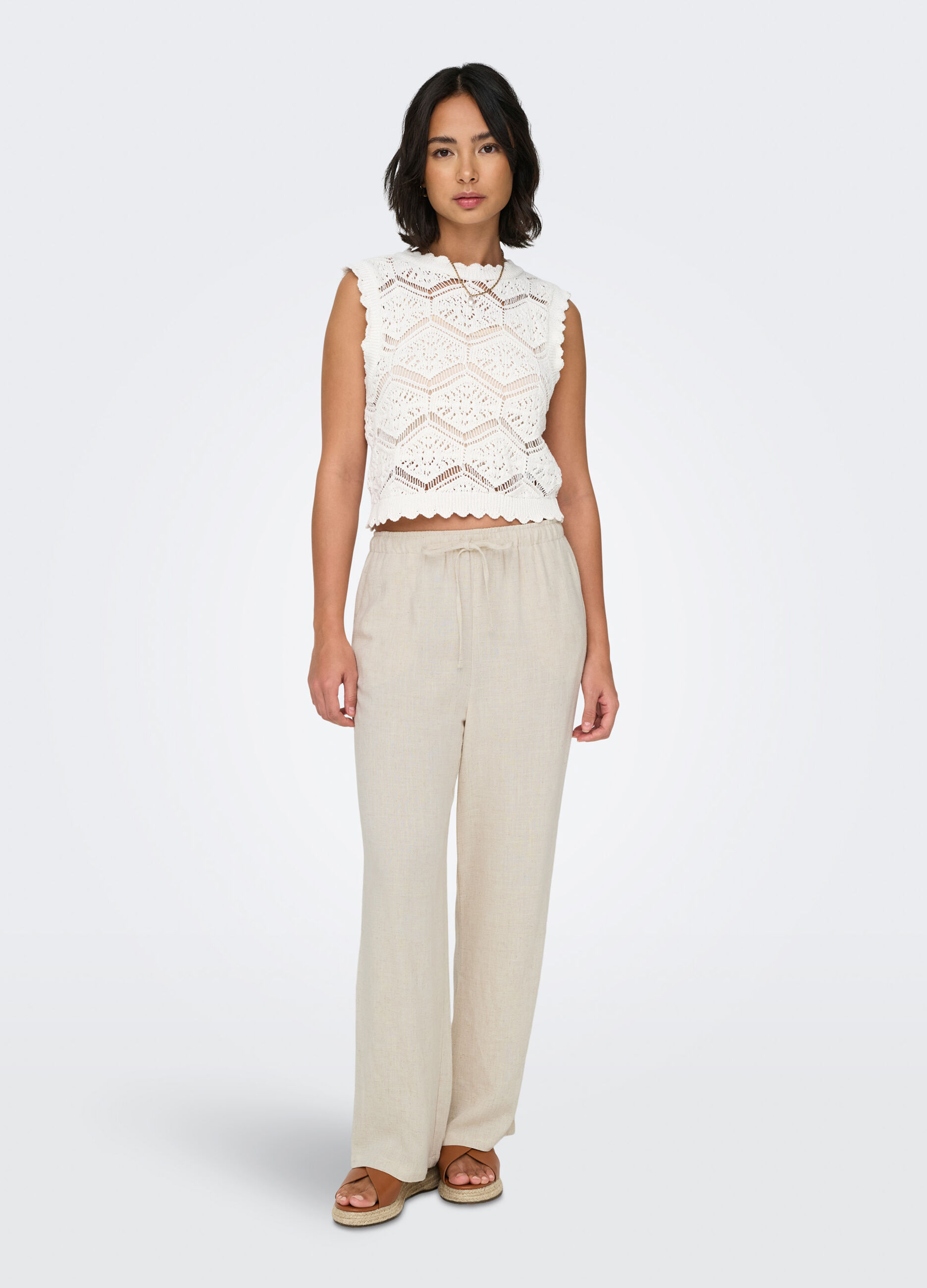 Pantaloni con coulisse donna_0