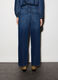 Pantaloni wide leg in denim donna_2