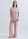 Set pigiama lungo in velour misto viscosa stretch donna_0