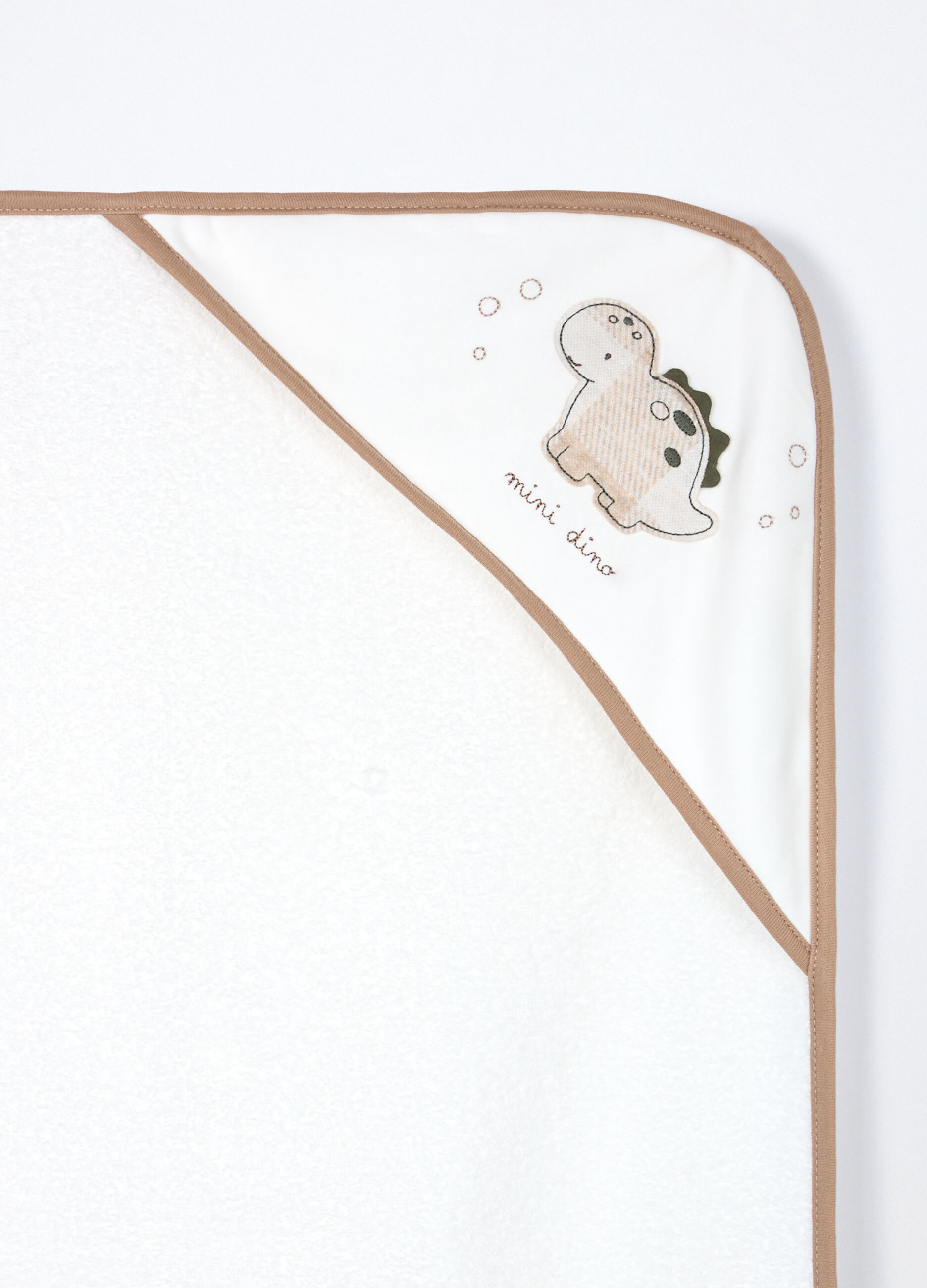 Asciugamano con angolo in spugna di puro cotone neonato_2