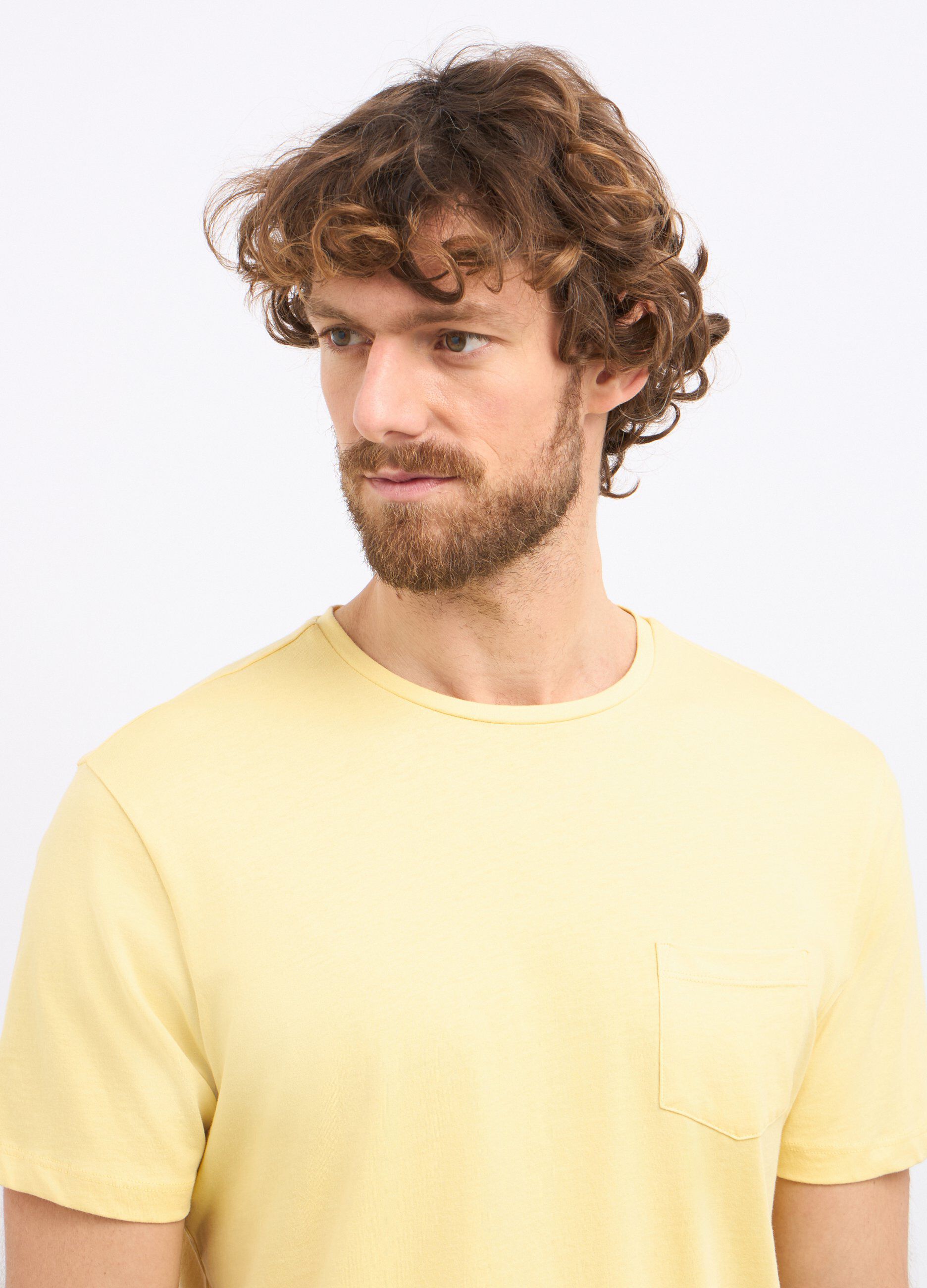 T-shirt con taschino in puro cotone uomo_2