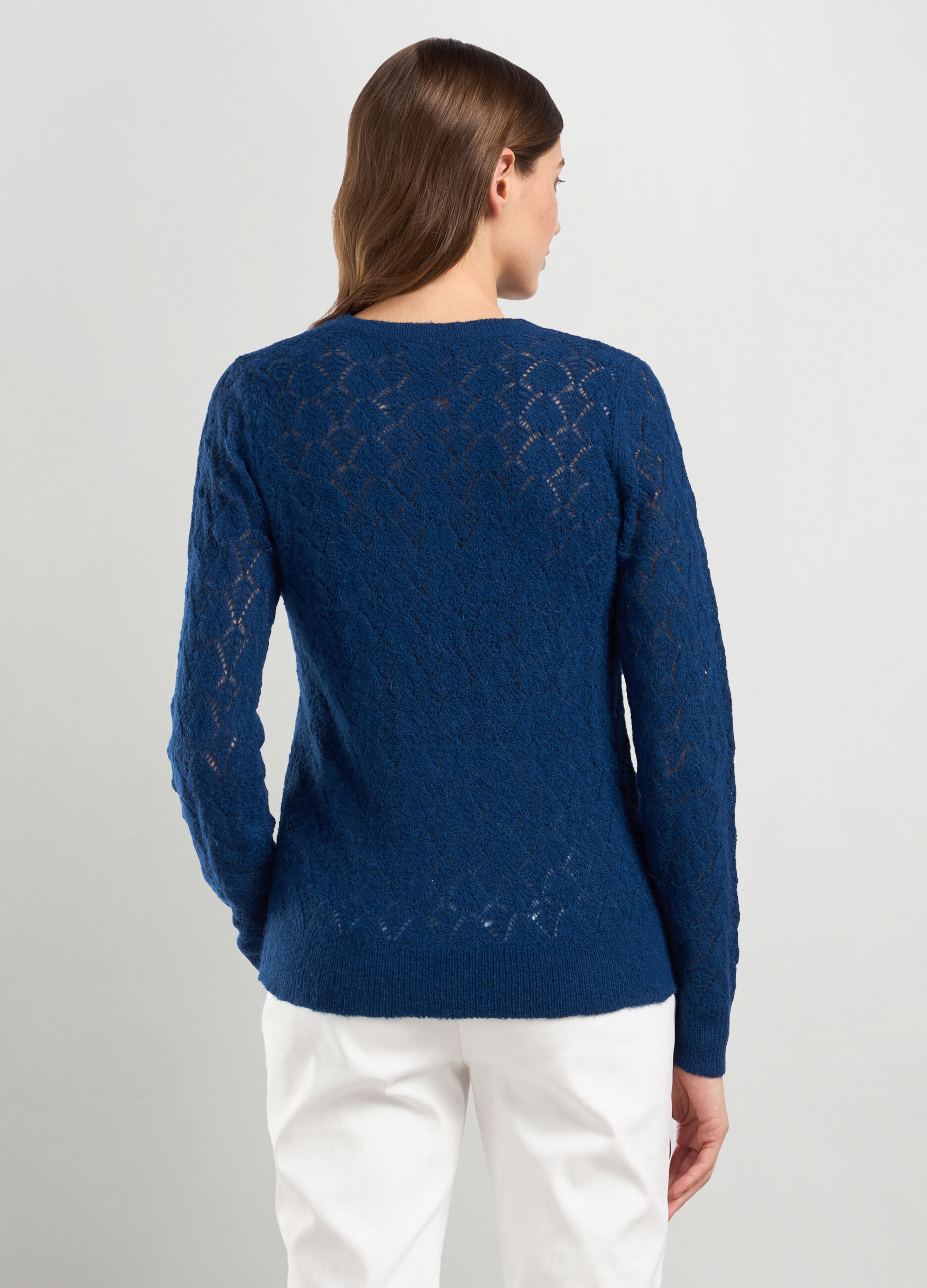 Cardigan tricot in misto lana di alpaca donna_1