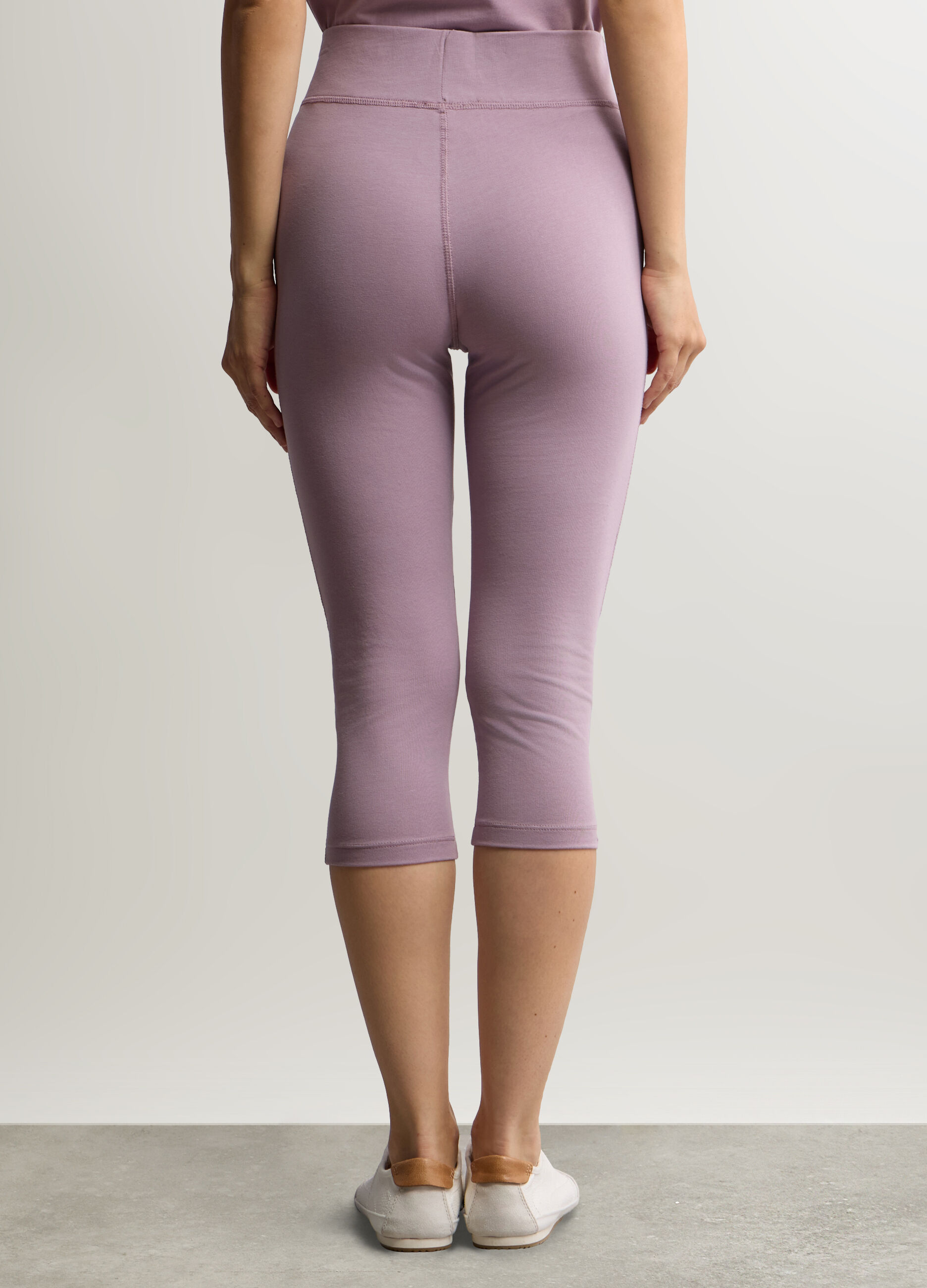 Leggings Capri Slim Fit in jersey di cotone stretch donna_2