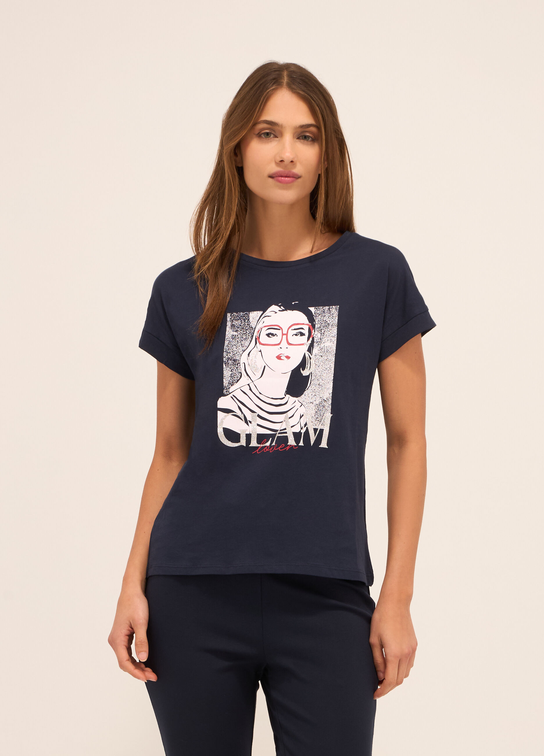 T-shirt in puro cotone donna_0