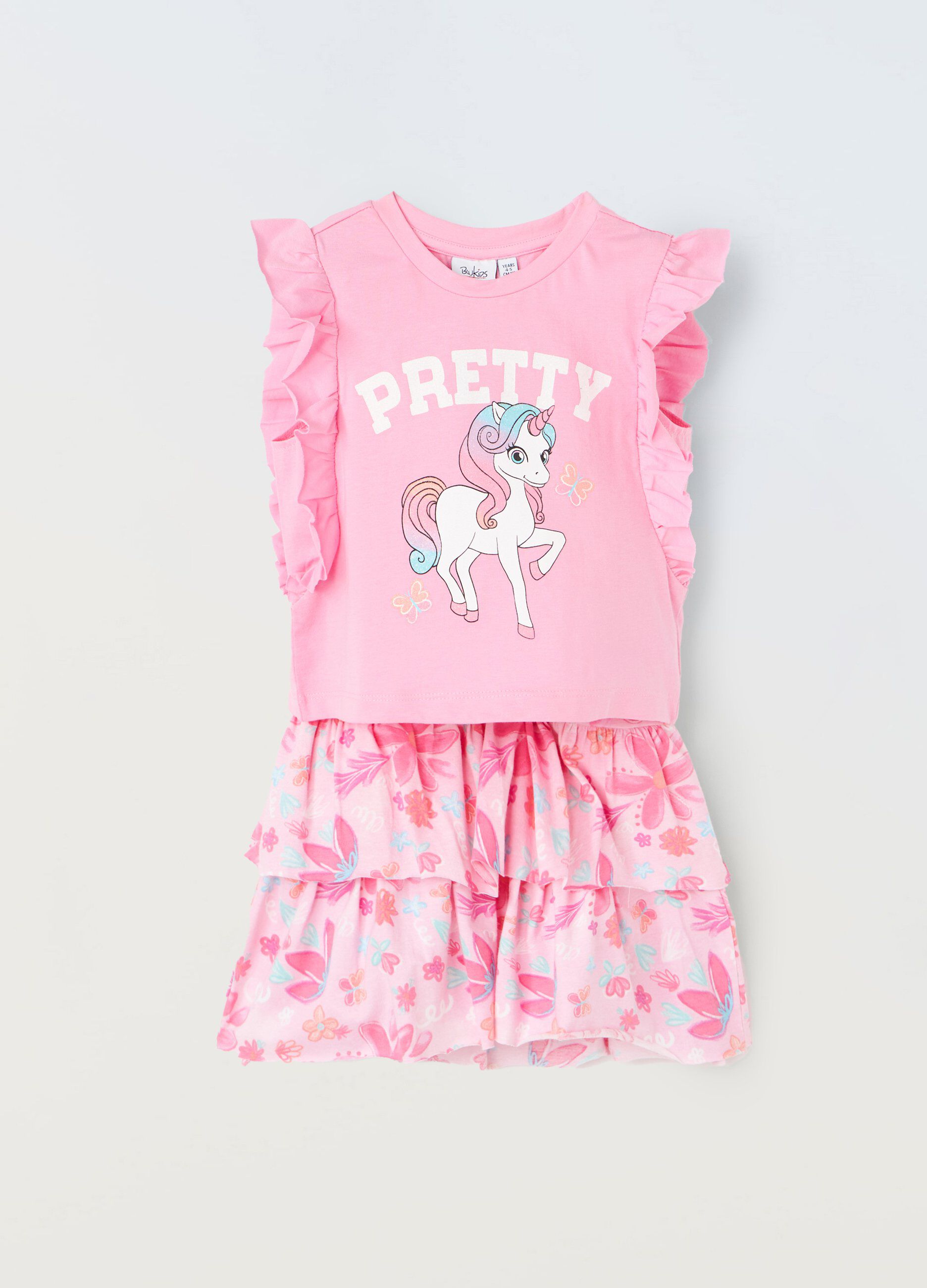 Jogging set in cotone stretch bambina_0