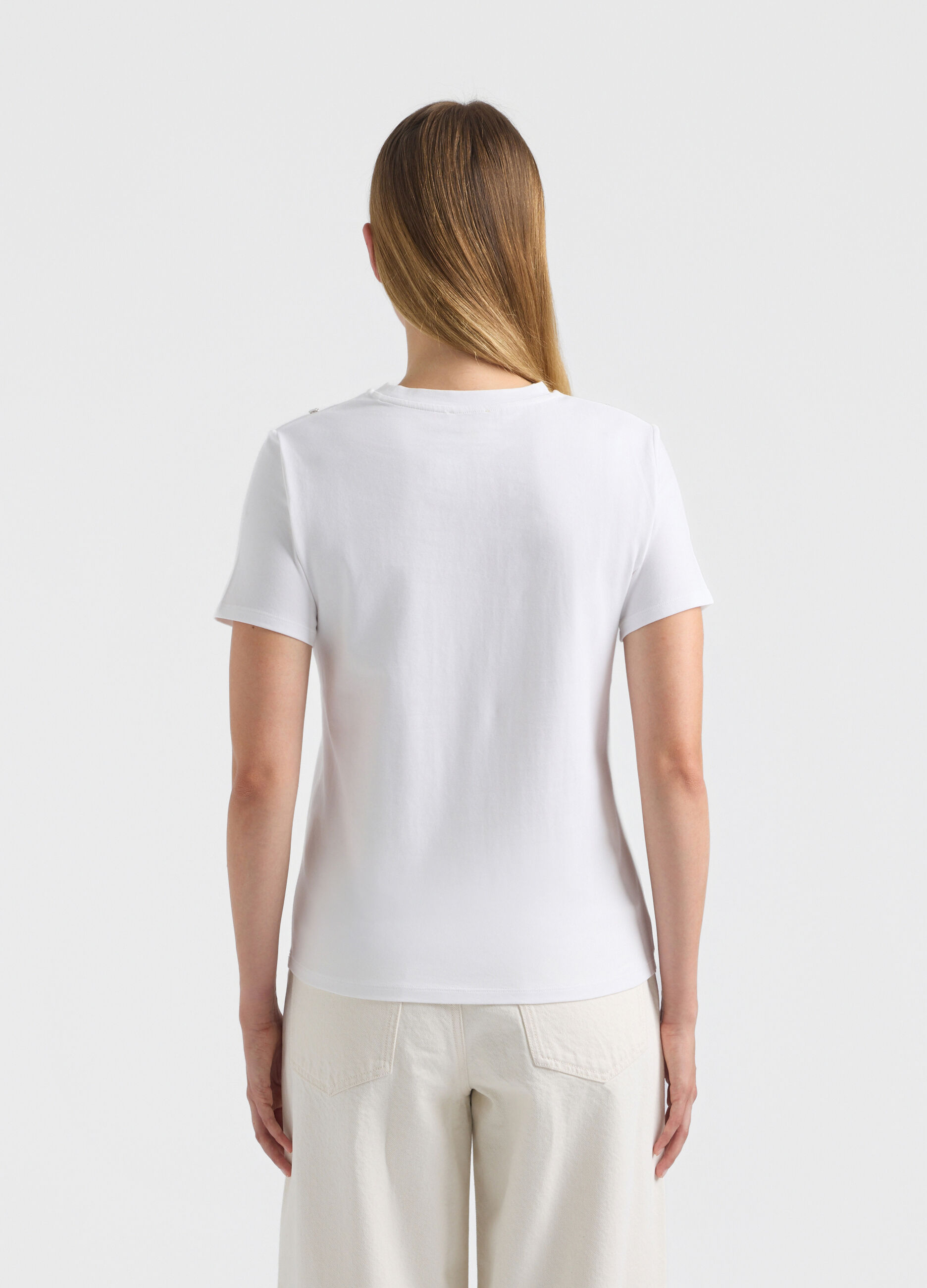 T-shirt girocollo stretch donna_2