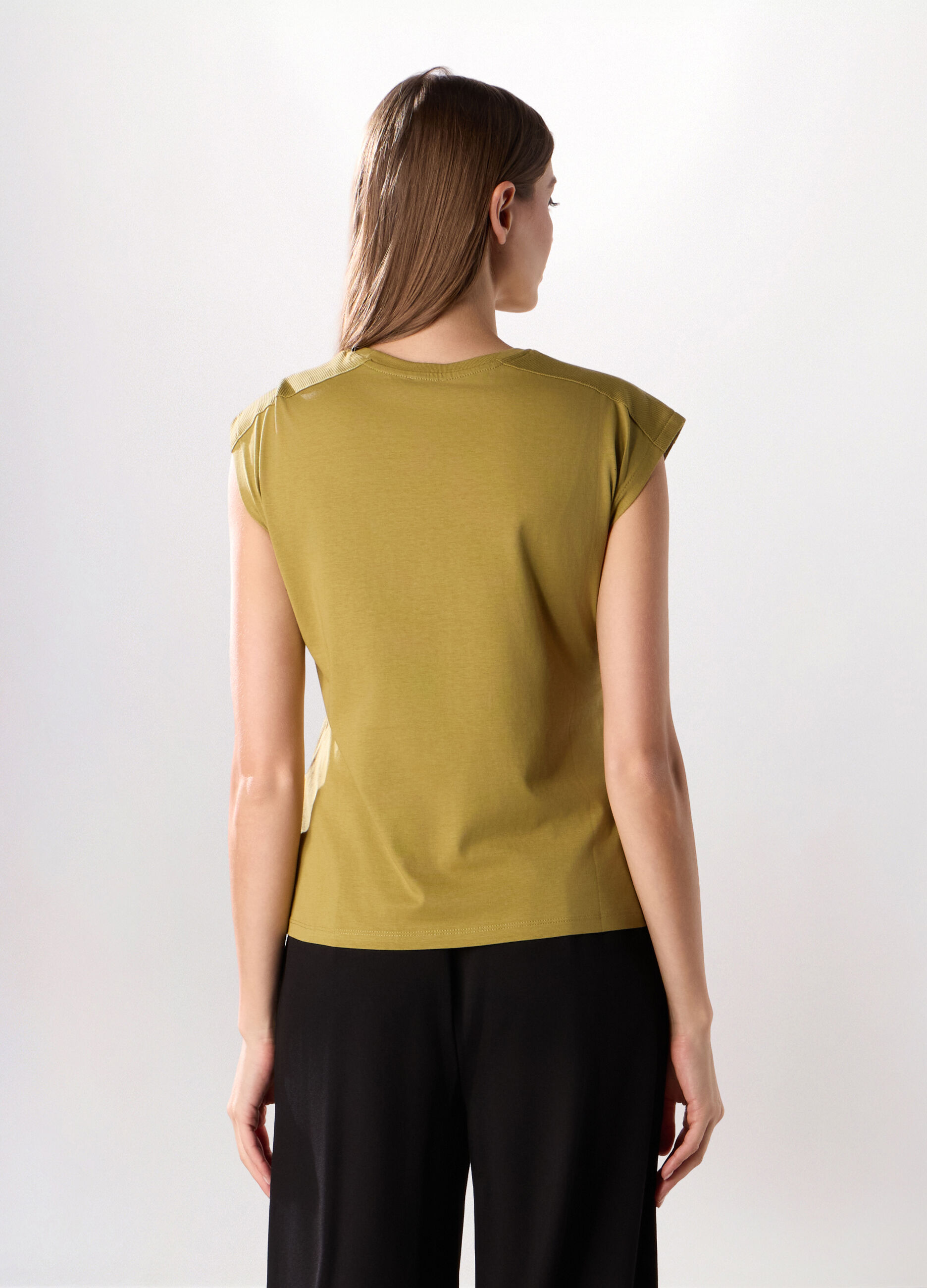 T-shirt in jersey di puro cotone donna_1