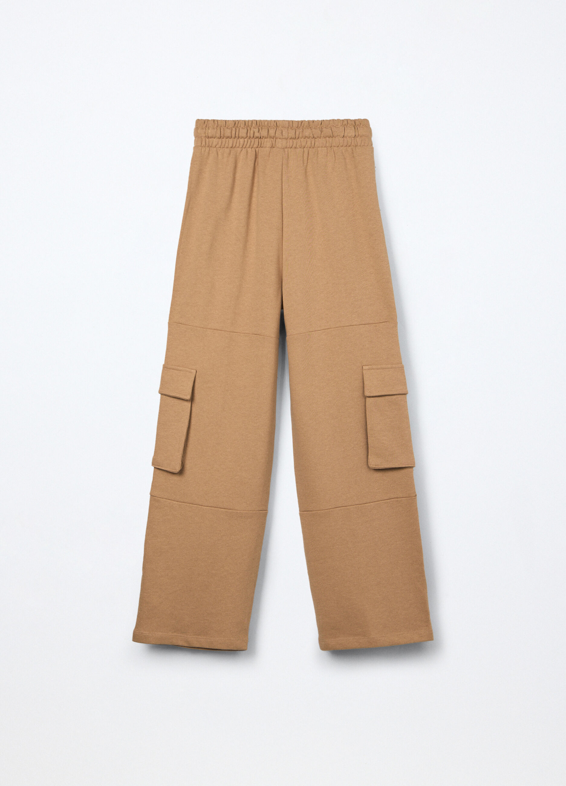 Jogger wide leg in puro cotone ragazza_1