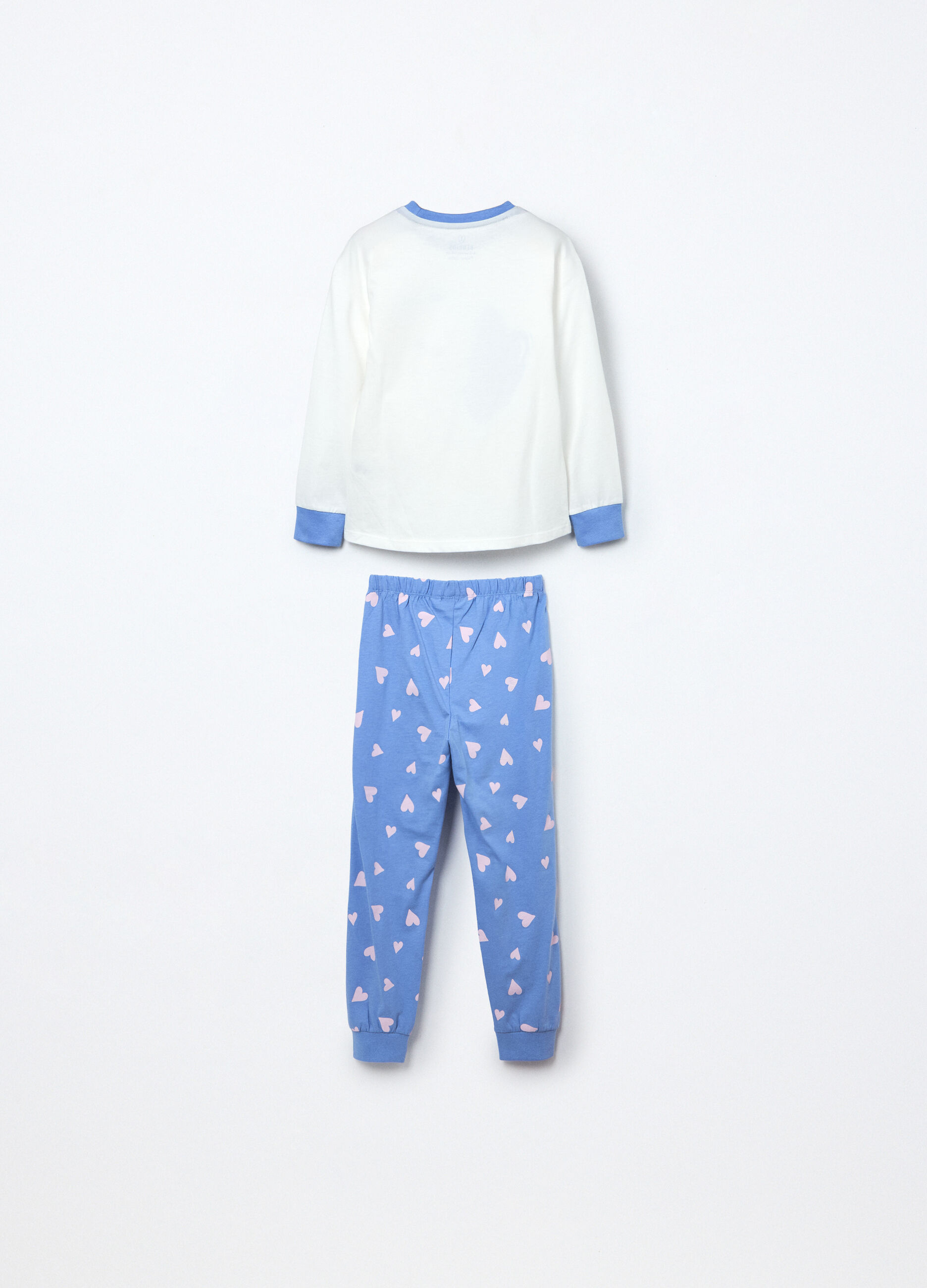 Set pigiama lungo in puro cotone bambina_1