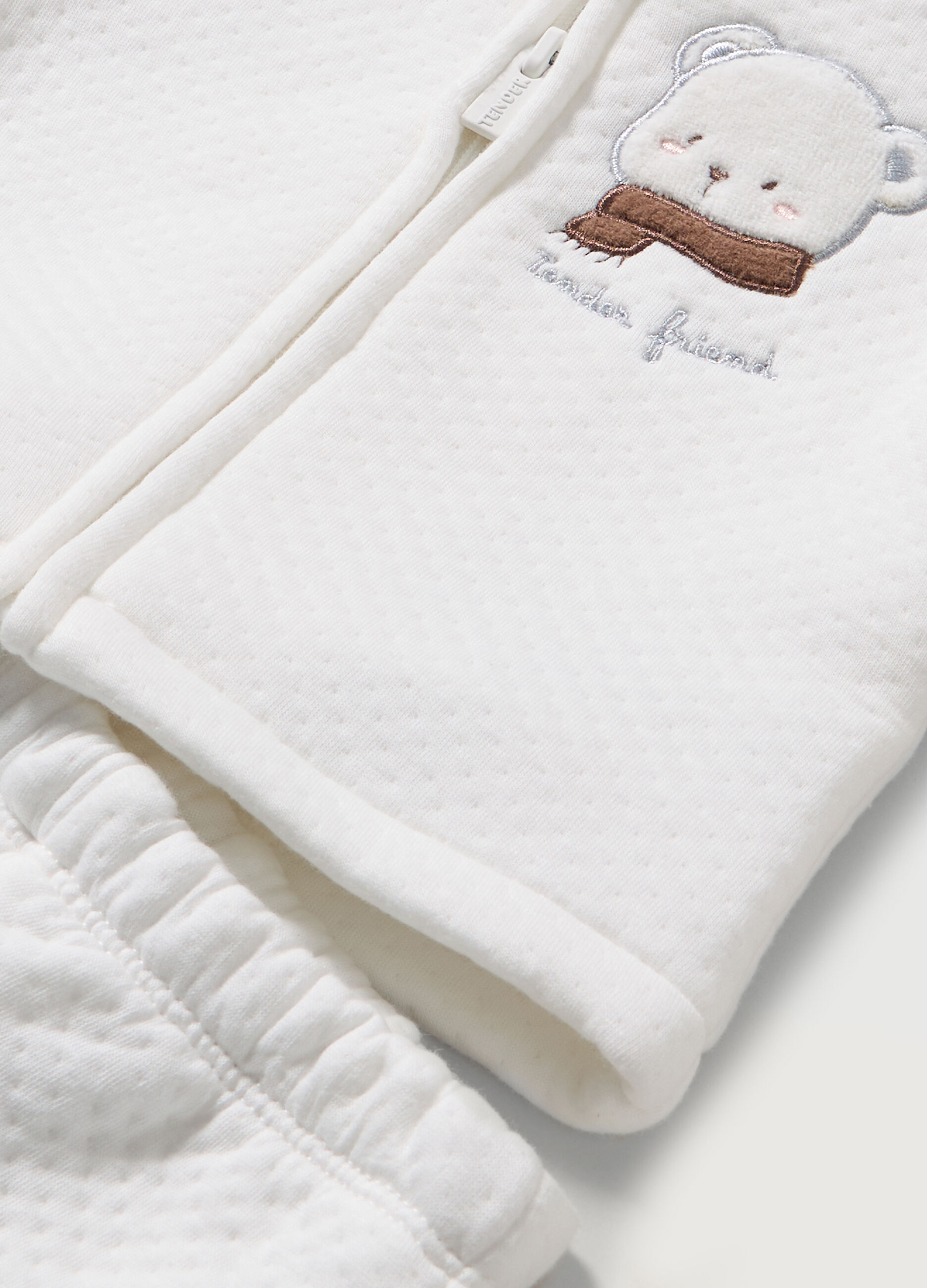 Completino in matelass&eacute; di misto cotone neonato_1