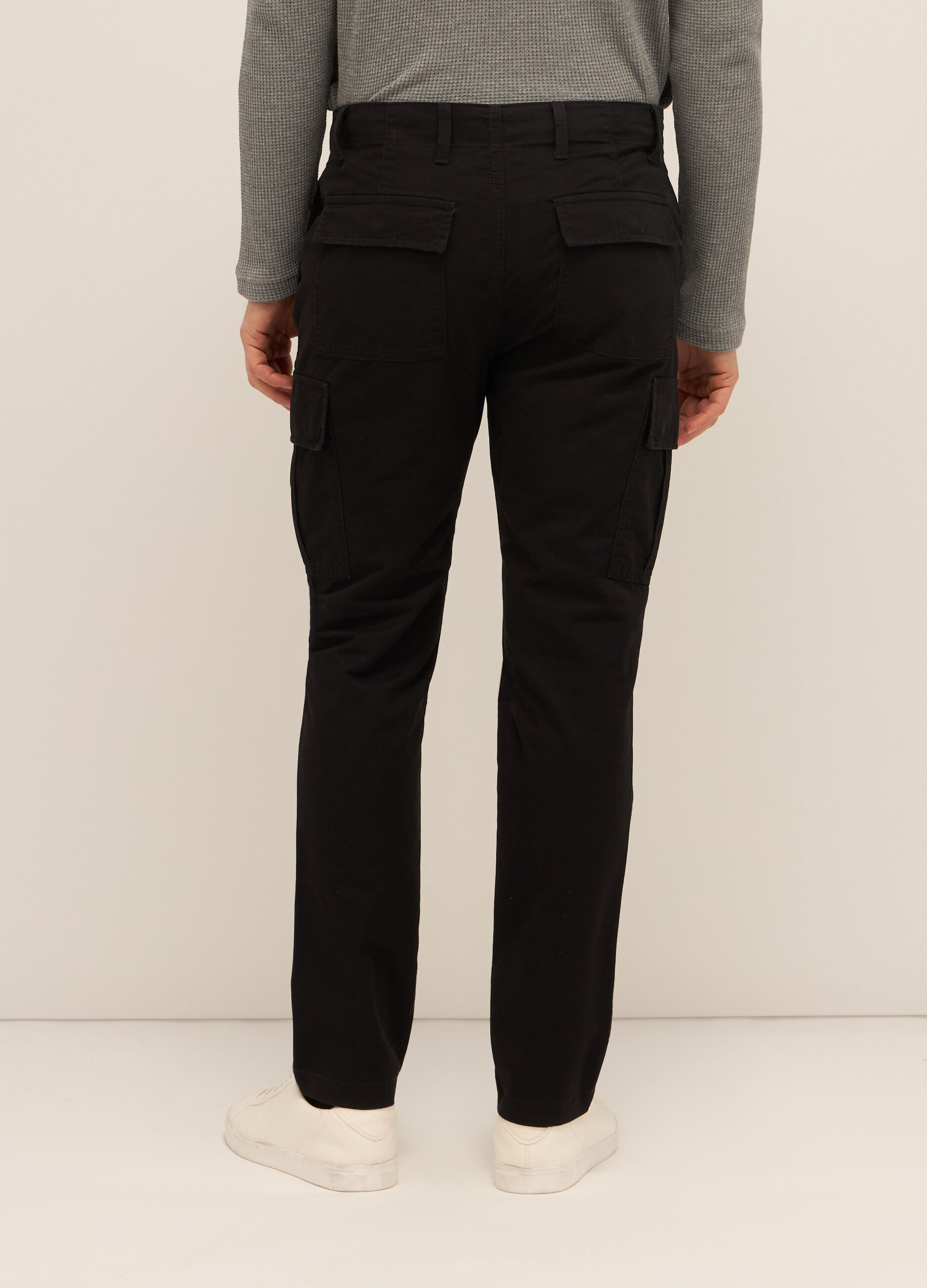 Pantaloni cargo in twill di cotone uomo_1