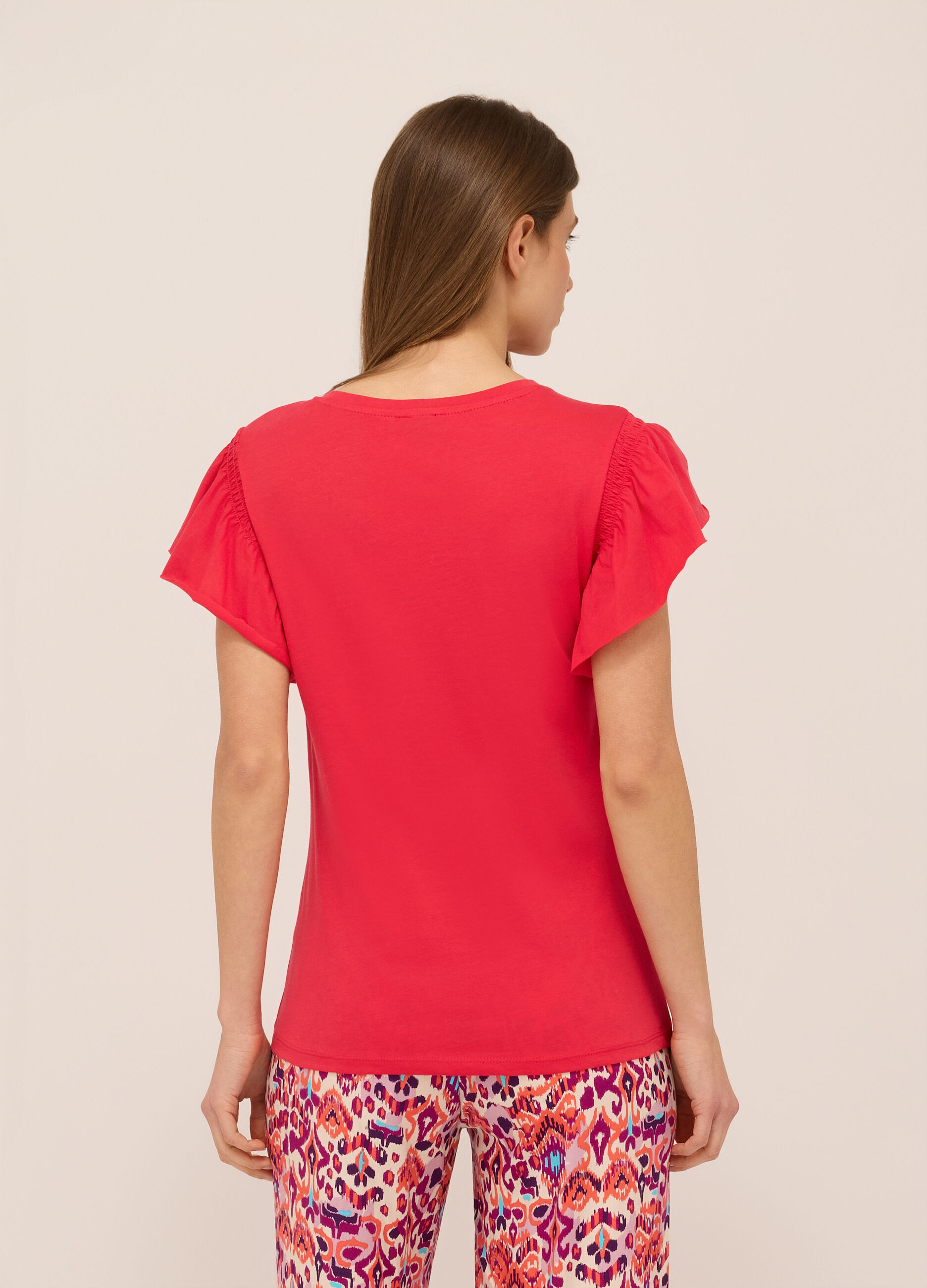 T-shirt in jersey di puro cotone donna_1