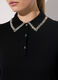 Polo in tricot misto lana a manica lunga donna_3
