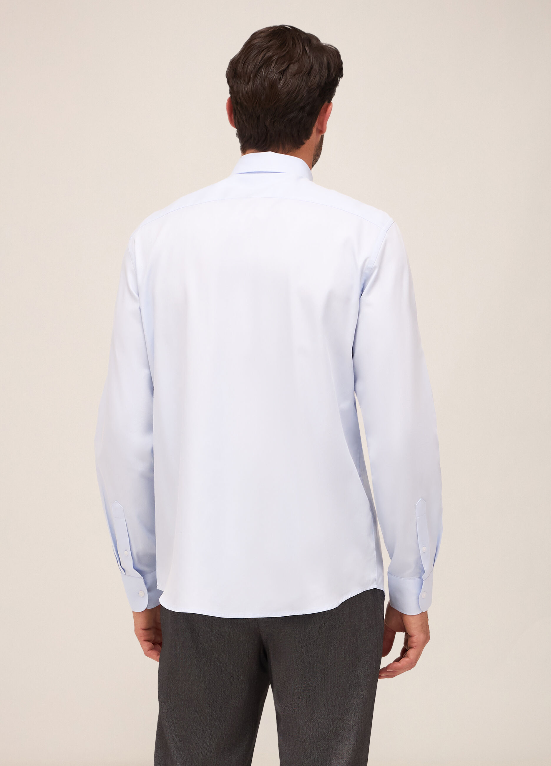Camicia regular fit colletto italiano in cotone uomo_1