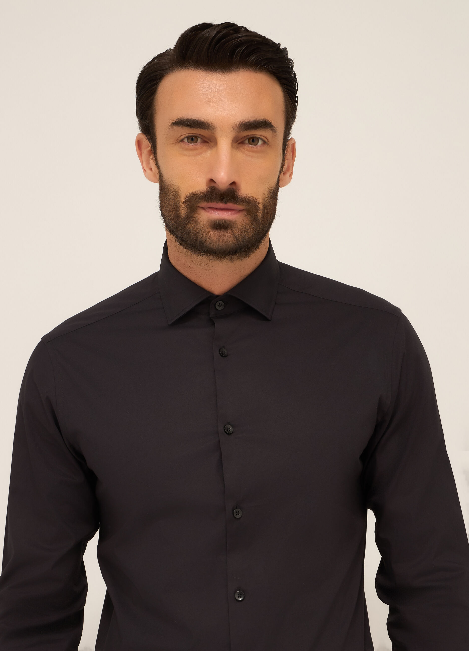 Camicia slim fit in cotone stretch uomo_3