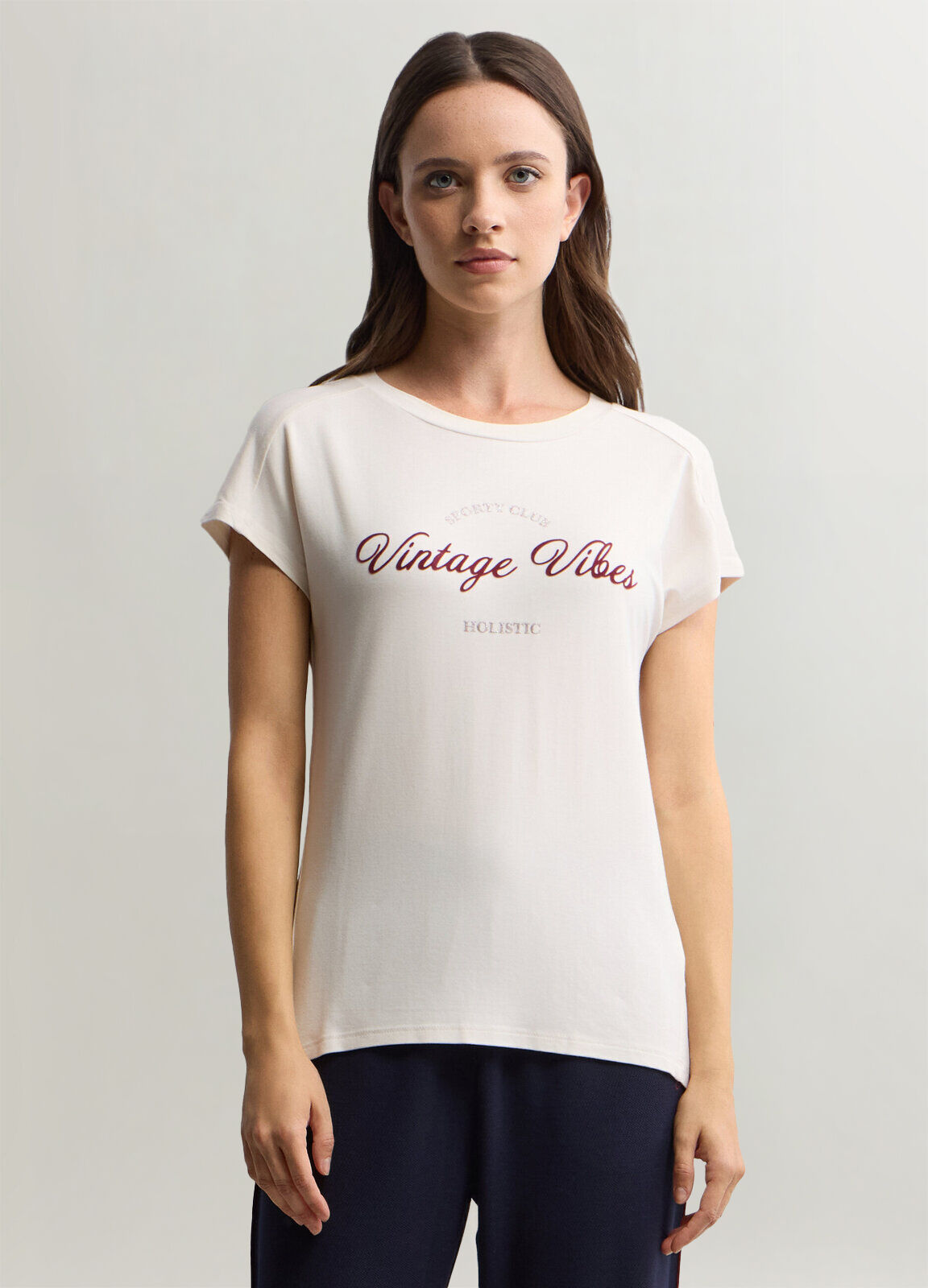 T-shirt girocollo Fit Over stretch donna_0